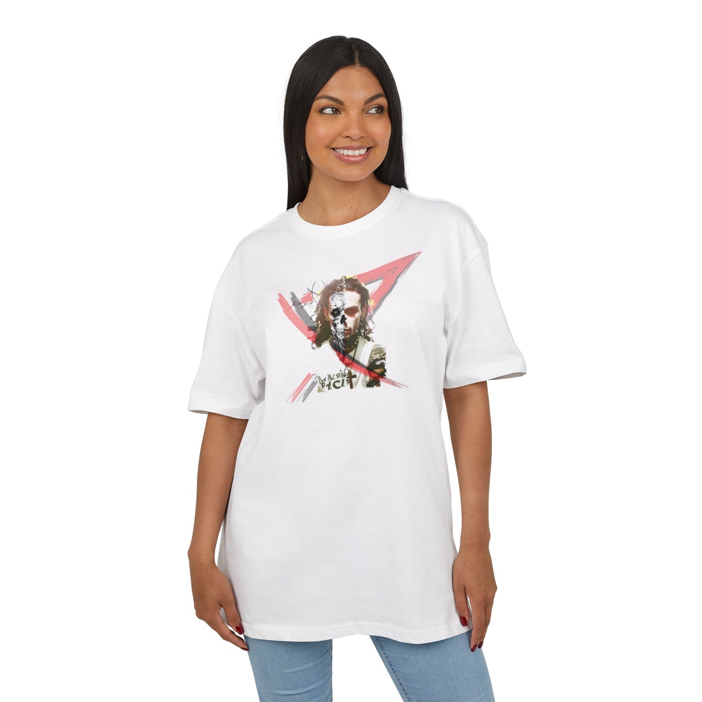 Unisex Heavy Oversize Tee with Artistic Design, Casual T-Shirt, Graphic Tee for Art Lovers, Gift for Creative Friends, Trendy Streetwear