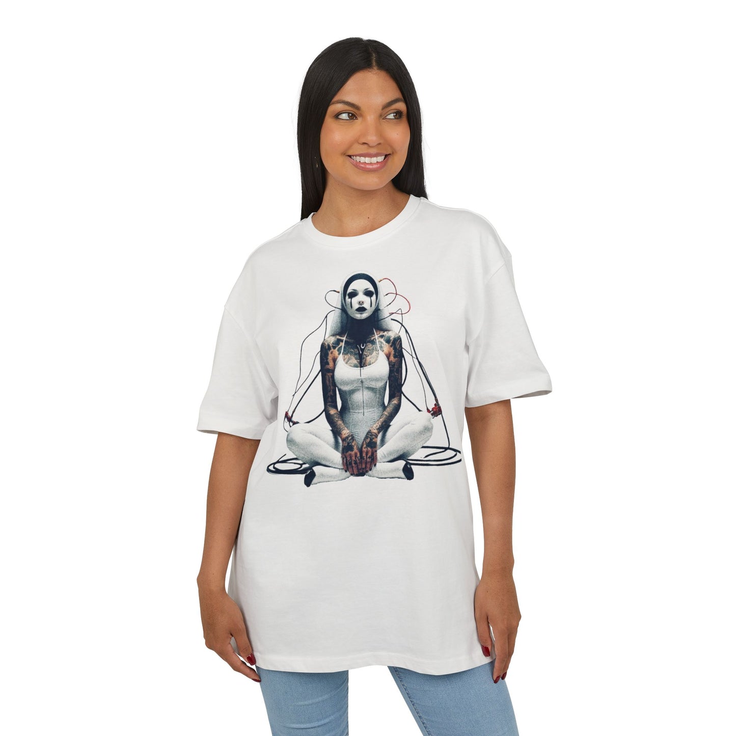 Artistic Unisex Oversize Tee - Unique Graphic Design for Creative Spirits