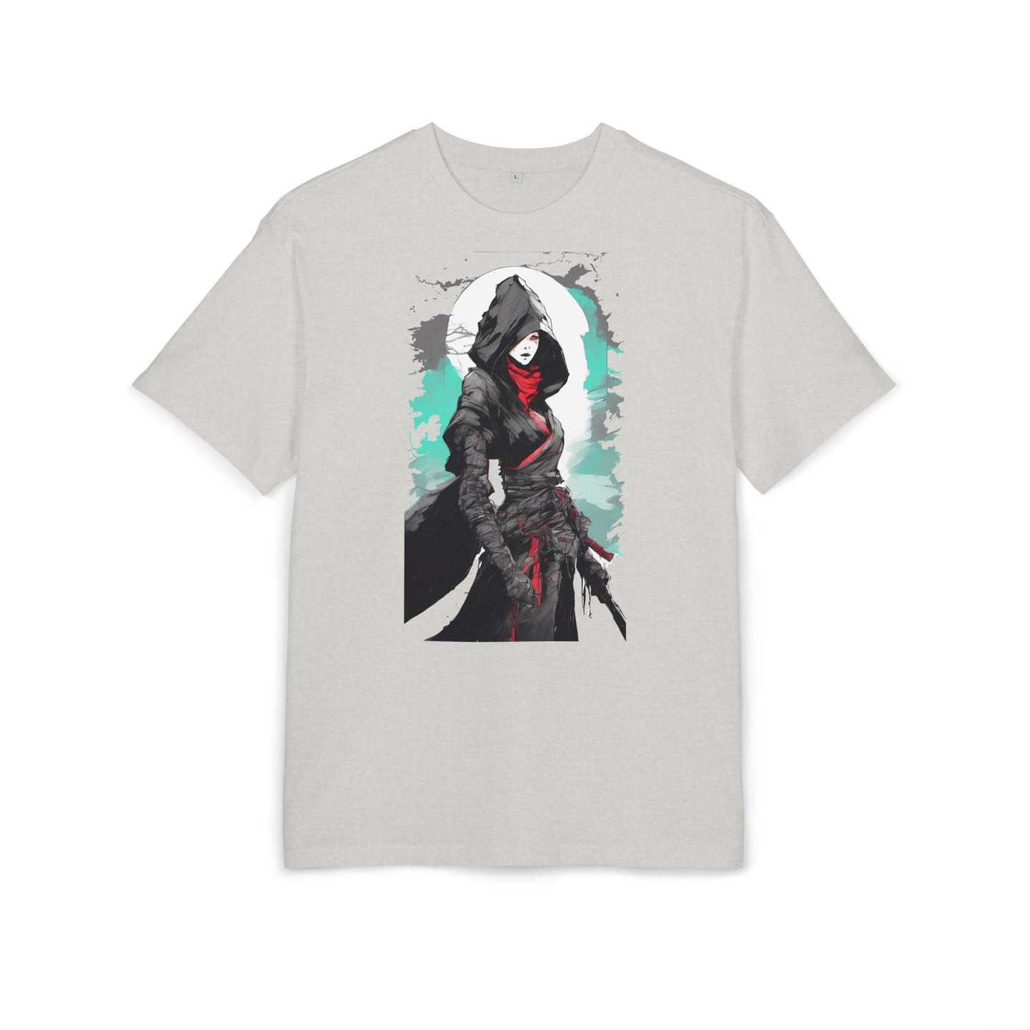 Hooded Warrior Oversize Tee | Unisex Graphic Shirt | Comfortable Casual Wear | Perfect for Comic Con, Gift for Gamers, Streetwear Fashion