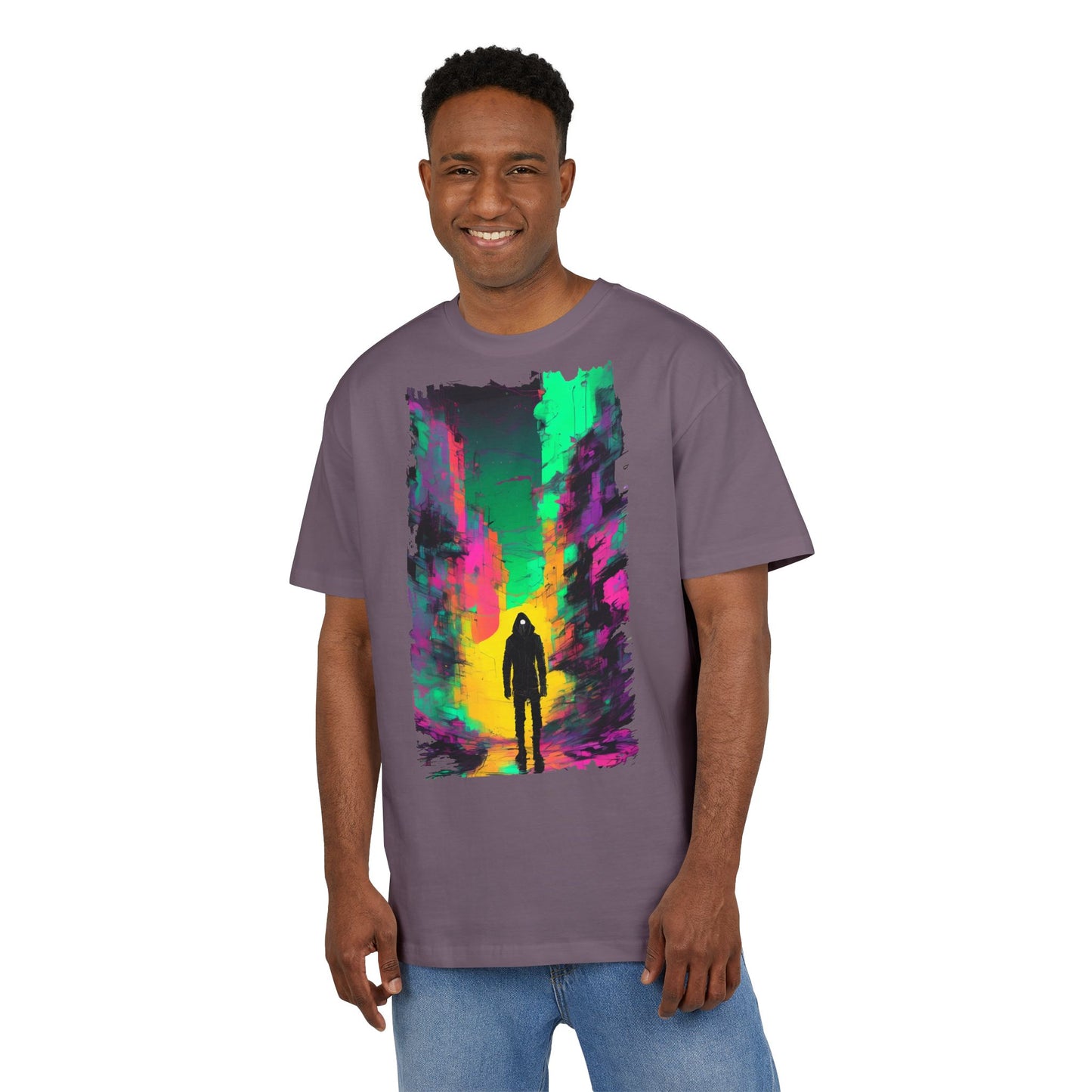 Vibrant Nature-Inspired Oversize Tee, Boho Graphic Tee, Unisex T-Shirt for Adventurers, Colorful Casual Wear, Nature Lover Gift