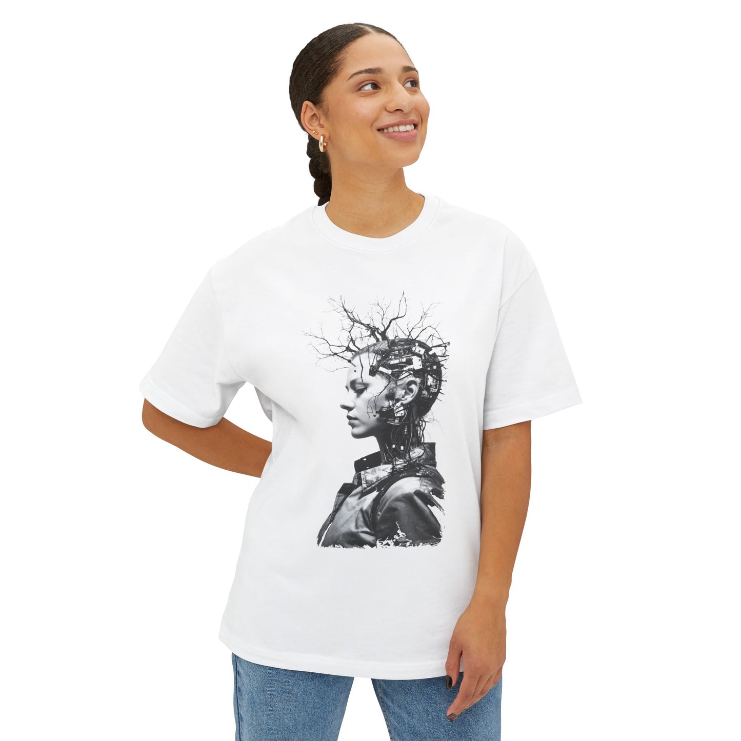 Eco-Friendly Unisex Oversized Tee Featuring Unique Abstract Design, Perfect for Casual Wear, Street Style, and Artistic Expression