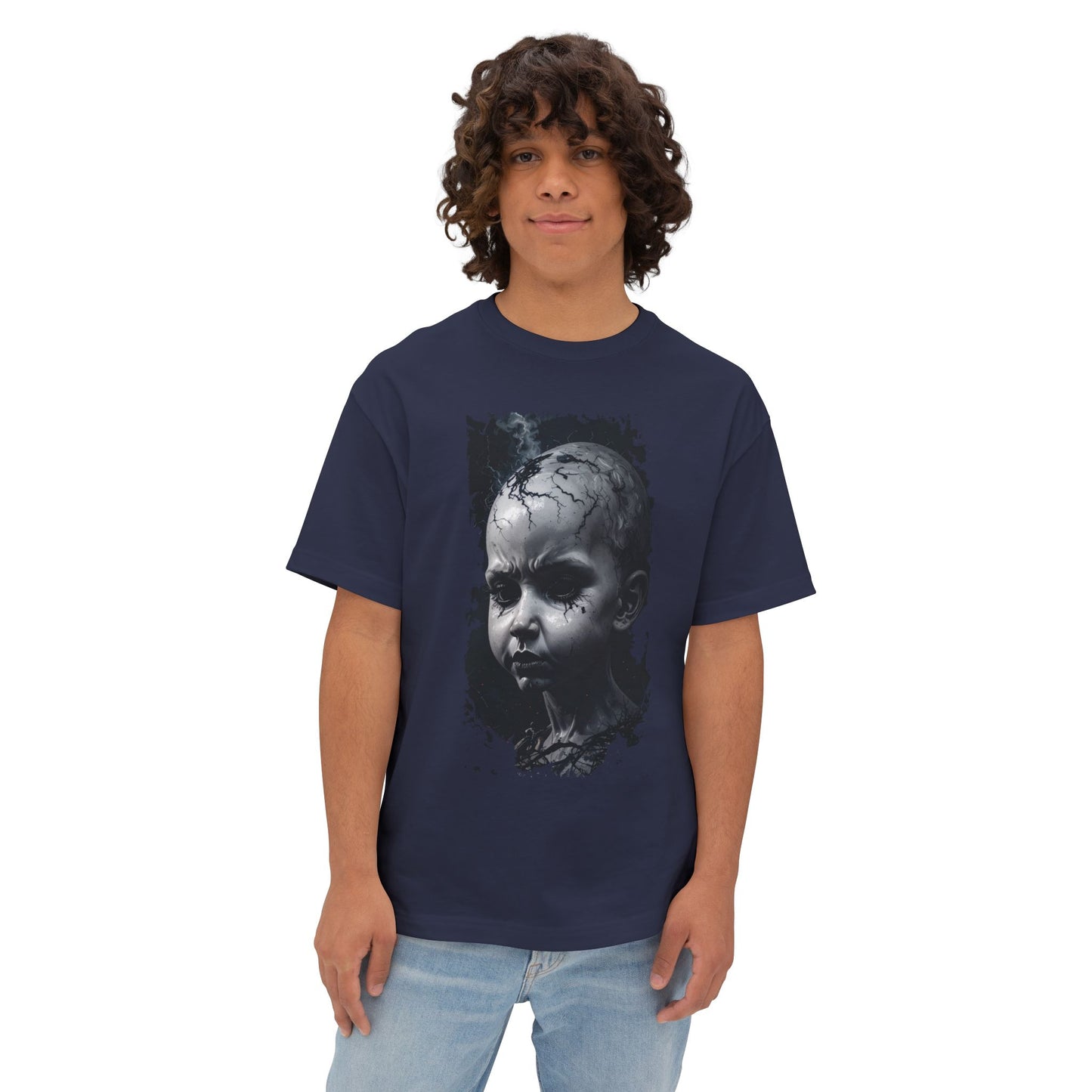 Edgy Unisex Oversized Tee - Streetwear Graphic Top, Casual Style, Everyday Wear, Unique Gift, Alternative Fashion