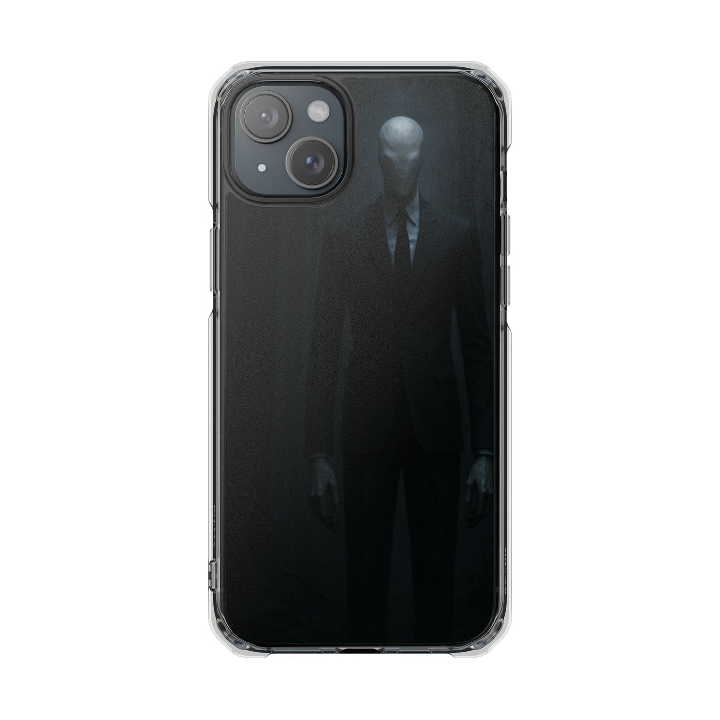 Sleek Phone Case with Minimalist Horror Design of Slenderman, Slim Protective Case, Unique Gift for Horror Lovers, Clear Impact-Resistant Case