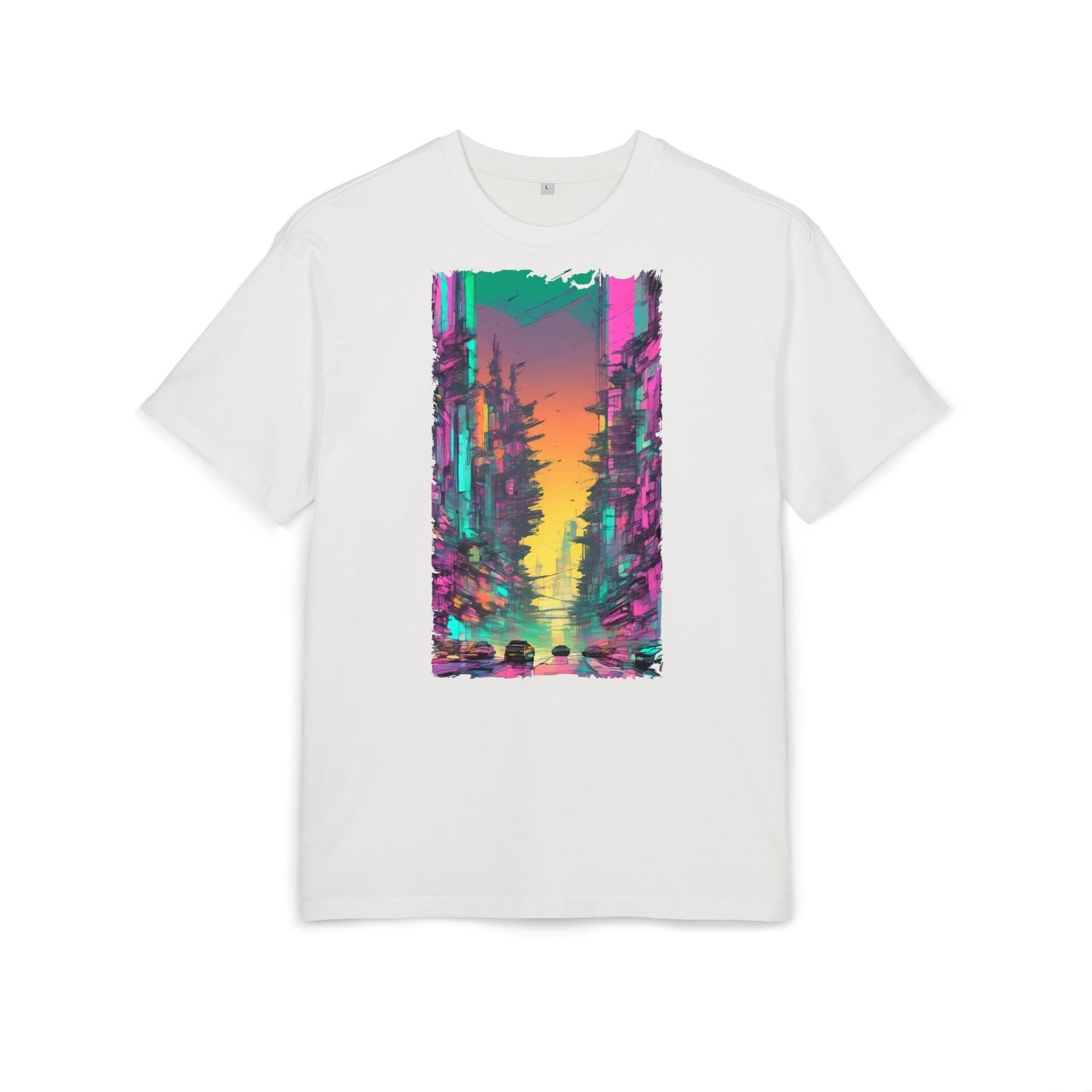 Vibrant Nature Sunset Unisex Oversize Tee, Cozy Graphic Shirt for Nature Lovers, Trendy Casual Wear, Gift for Friends, Summer Fashion