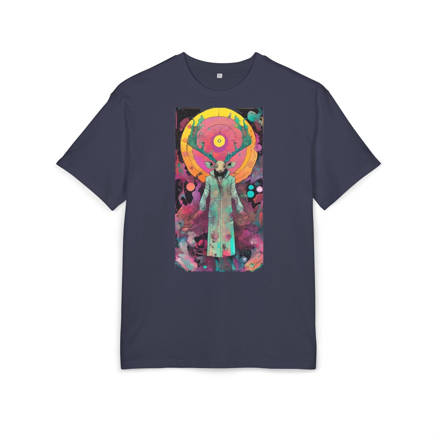 Vibrant Artistic Oversize Tee - Unisex Heavyweight T-Shirt, Bohemian Style, Gift for Art Lovers, Festival Wear, Casual Chic