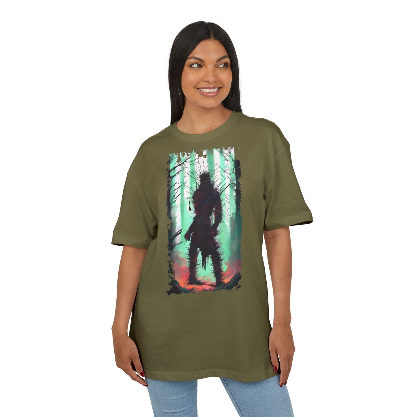 Unisex Oversized Graphic Tee with Forest Silhouette | Comfy Casual Wear, Gift for Nature Lovers, Ideal for Camping, Hiking, Everyday Style