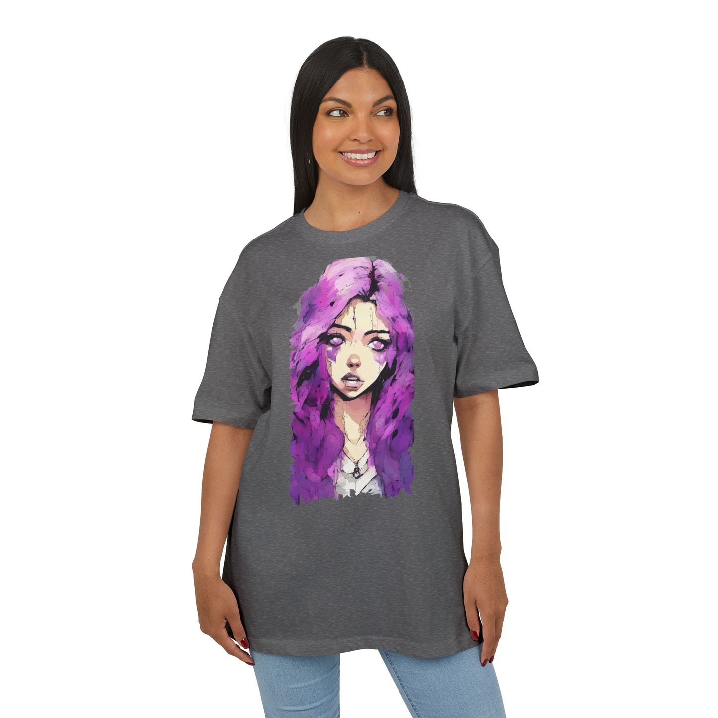 Artistic Oversize Tee - Stylish Women’s Graphic Tee, Casual Streetwear Top, Gift for Her, Unique Art Apparel, Trendy Everyday Wear