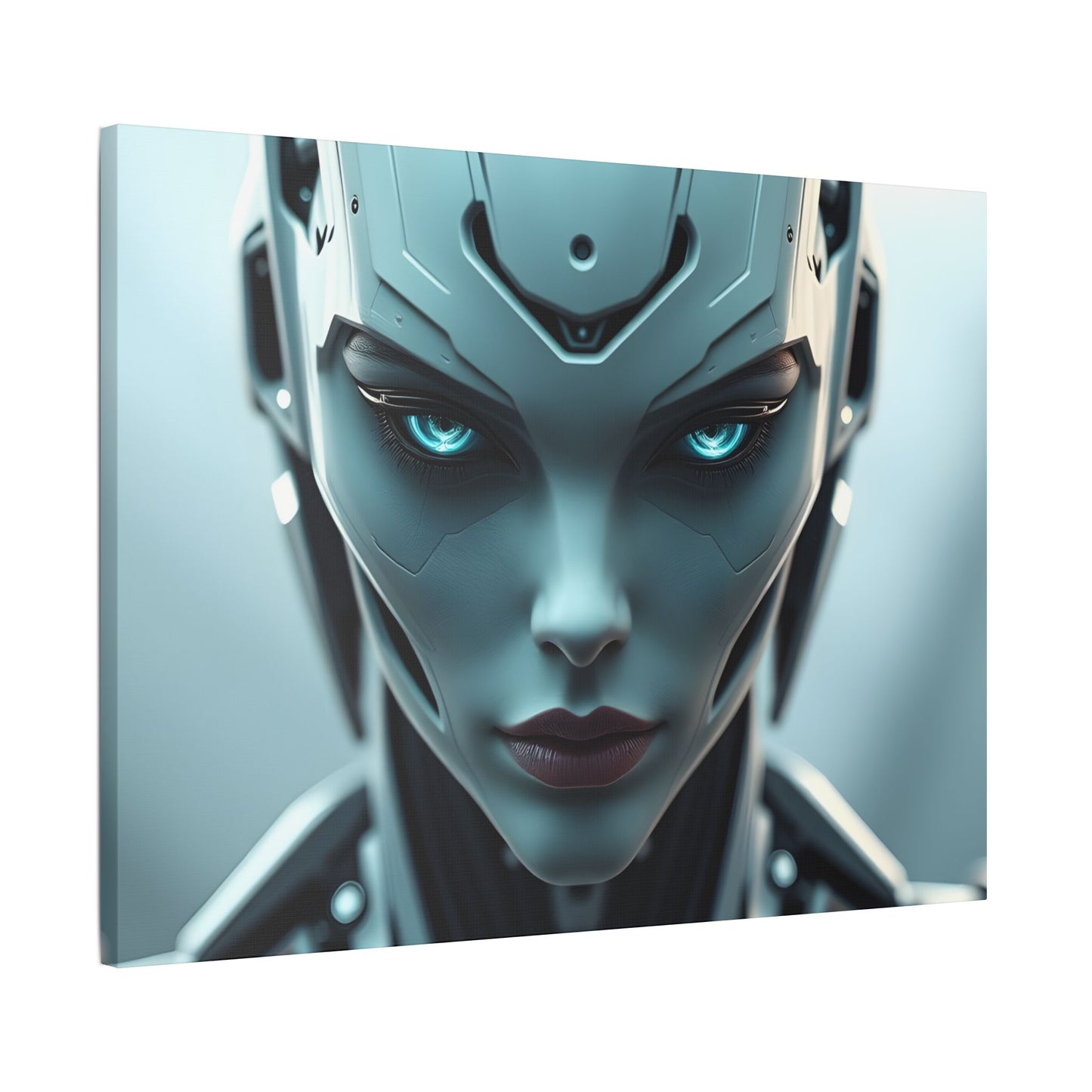 Futuristic Robot Art Canvas Print, Sci-Fi Wall Decor, Modern Home Artwork, Tech-Inspired Gift, Unique Living Room Accent