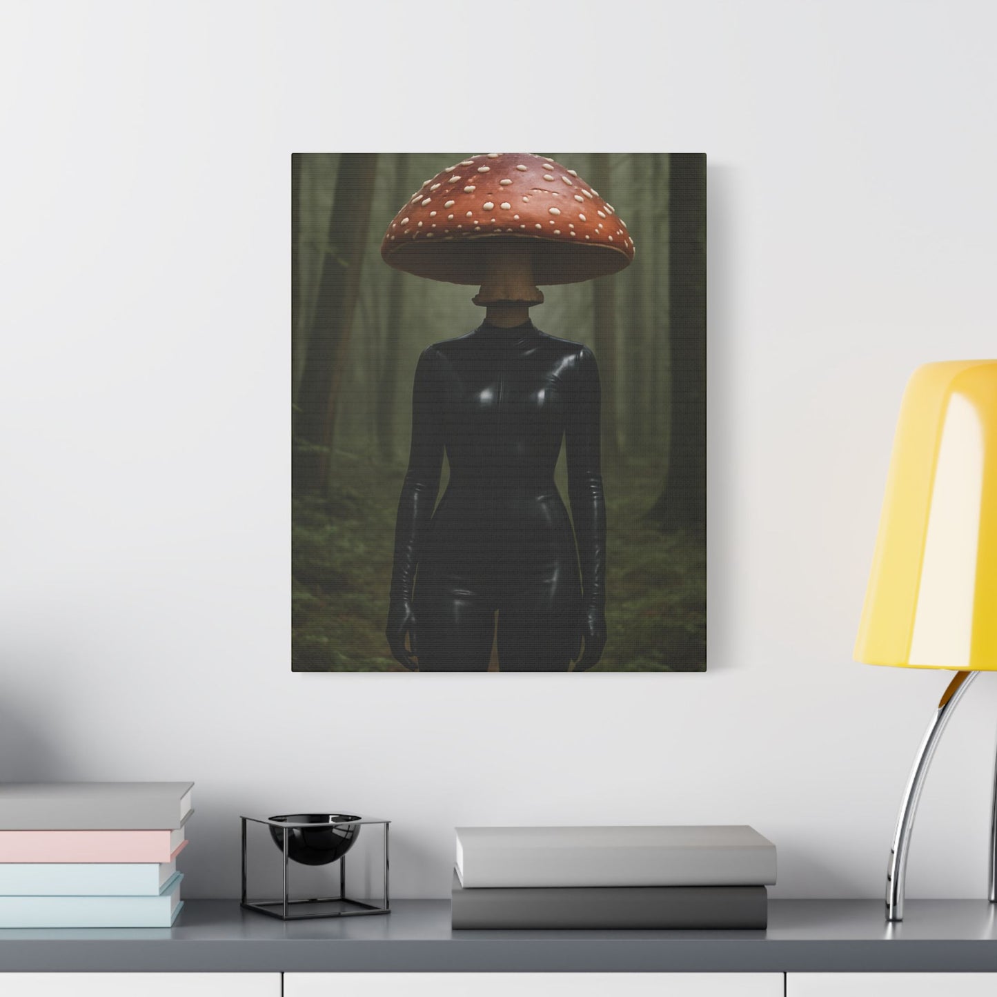 Mystical Mushroom Canvas Art Print, Fantasy Wall Decor, Unique Gift, Home Decoration, Nature Inspired Artwork