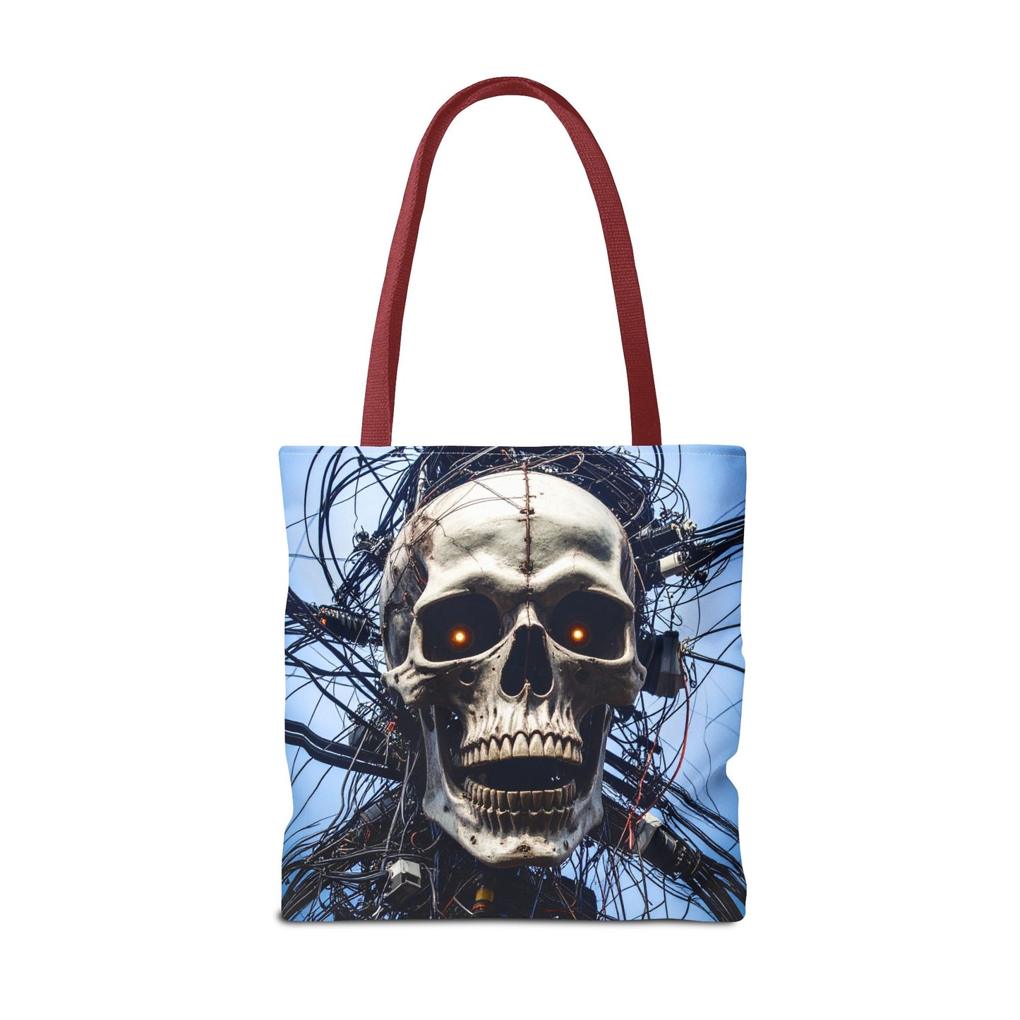 Gothic Skull Tote Bag, Gift for Halloween, Edgy Fashion Accessory, Unique Shopping Bag, Cool Graphic Reusable Tote