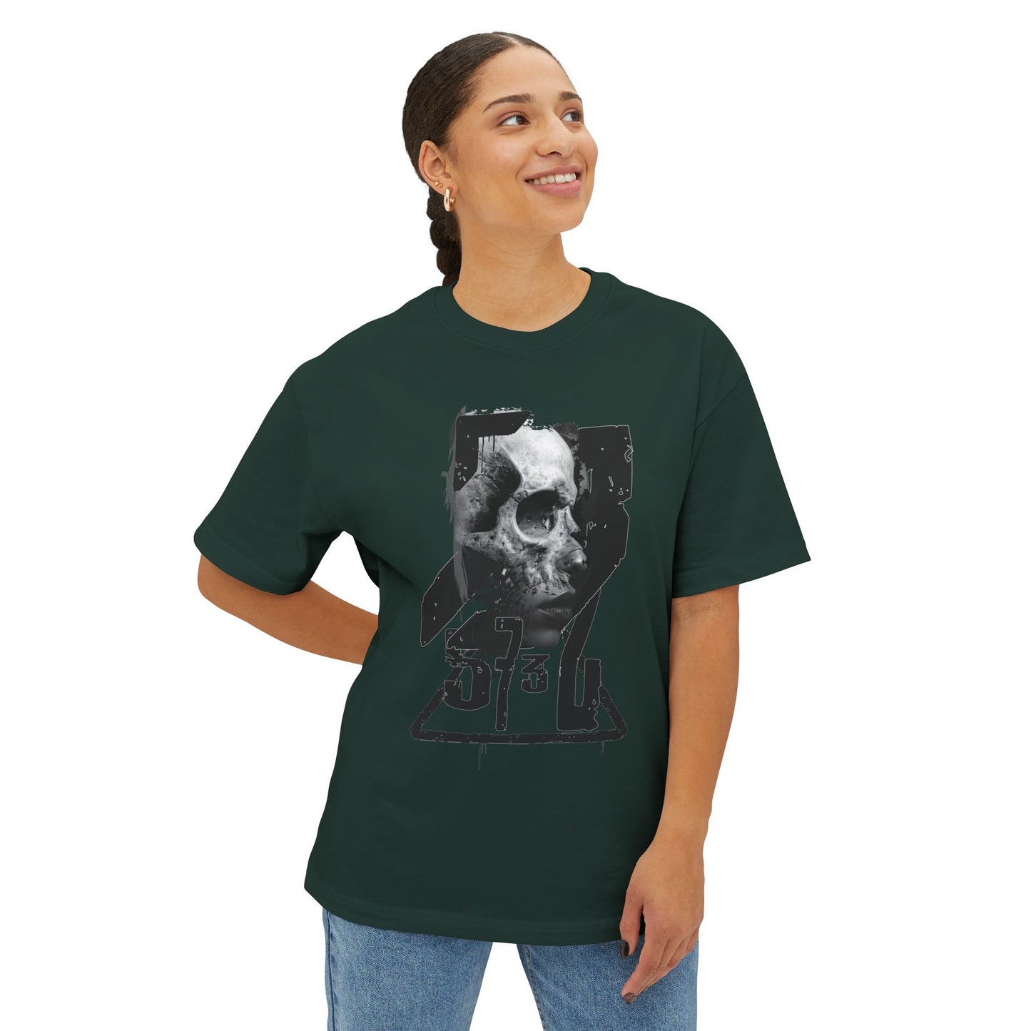 Edgy Graphic Tee, Unisex Oversized Boxy Tee, Goth Fashion Shirt, Casual Streetwear Top, Grunge Style Tee, Perfect Gift for Halloween
