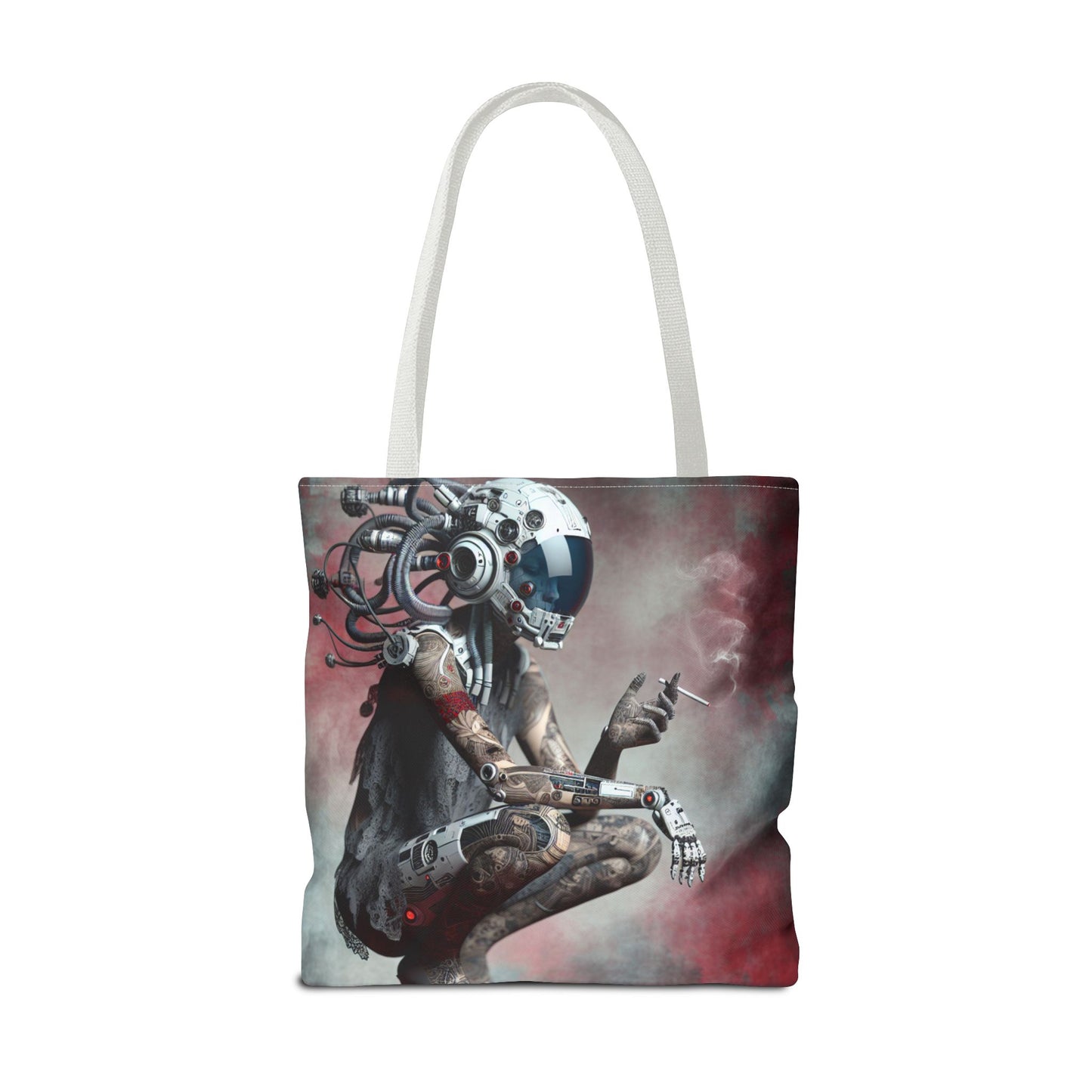 Futuristic Cyborg Tote Bag | Eco-Friendly Carryall for Sci-Fi Lovers, Gift for Tech Enthusiasts, Stylish Everyday Use