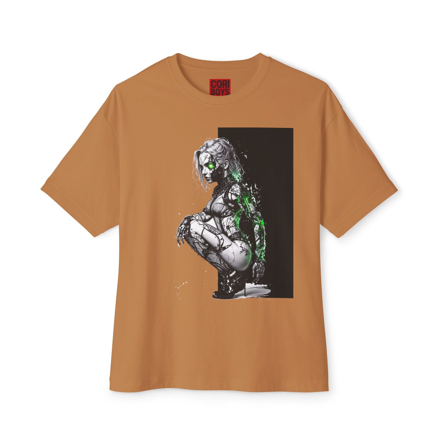 Cyberpunk-Inspired Unisex Oversized Tee, Streetwear T-Shirt, Graphic Tee for Art Lovers, Casual Wear, Unique Gift