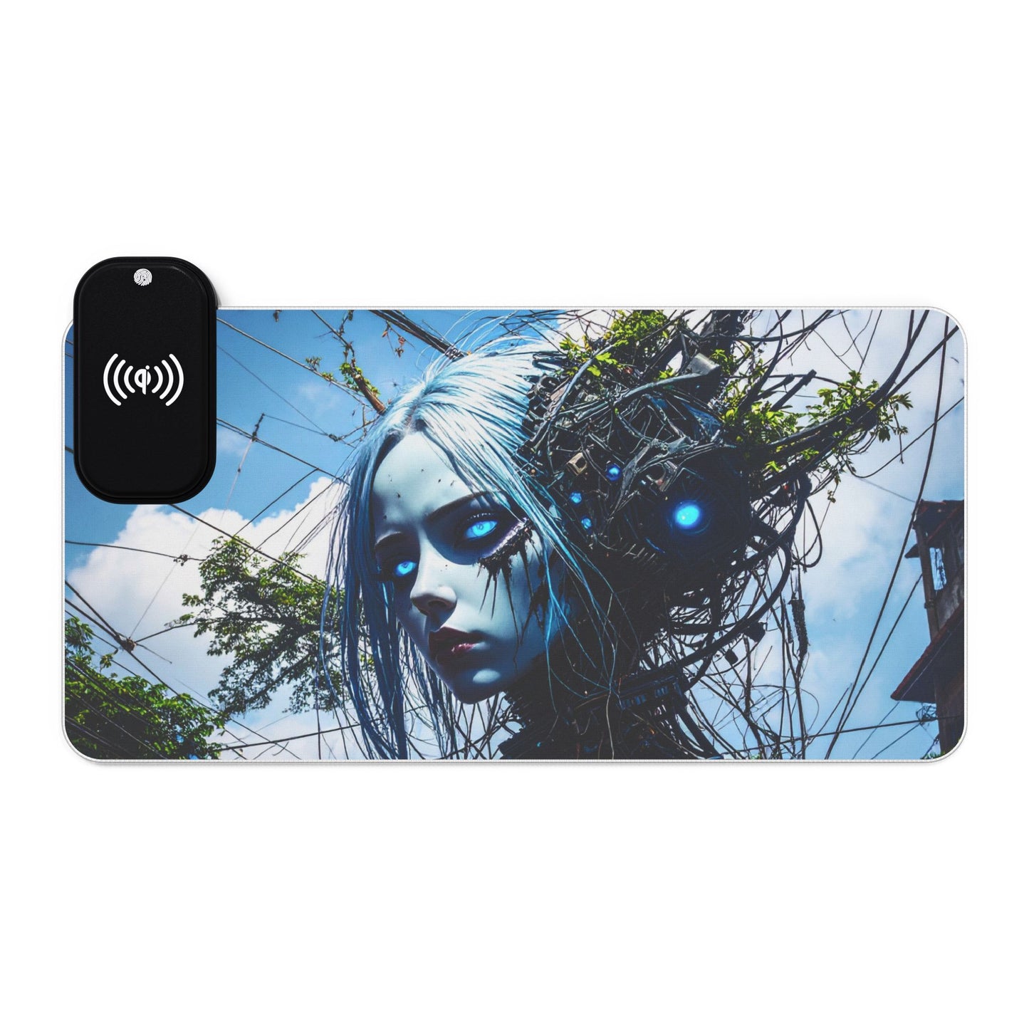 LED Gaming Mouse Pad with Wireless Charging Station - Perfect for Gamers, High-Tech Desk Accessory, Unique Gift for Tech Lovers