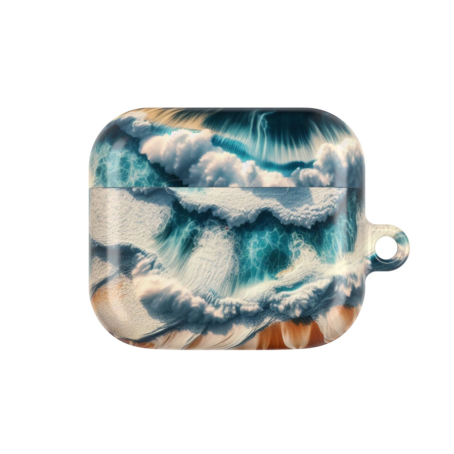 Ocean Wave AirPod Case - Waterproof Protection, Trendy Accessories for Summer, Beach Lover Gift, Cute Tech Cover, Tropical Aesthetic