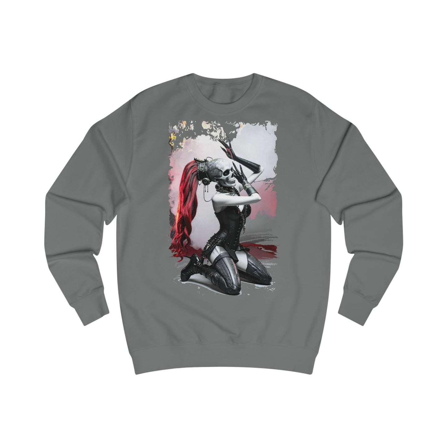 Edgy Cosplay Sweatshirt - Unisex Graphic Crewneck, Gift for Gamers, Comic Fans, Stylish Hoodie, Year-Round Comfort