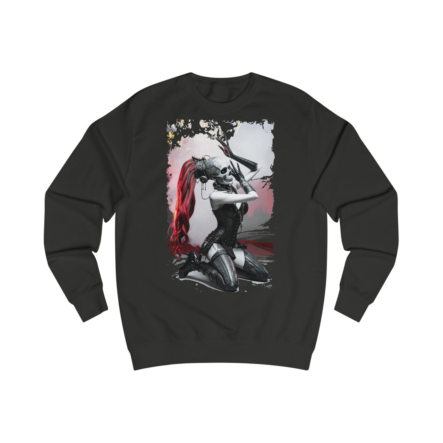 Edgy Cosplay Sweatshirt - Unisex Graphic Crewneck, Gift for Gamers, Comic Fans, Stylish Hoodie, Year-Round Comfort