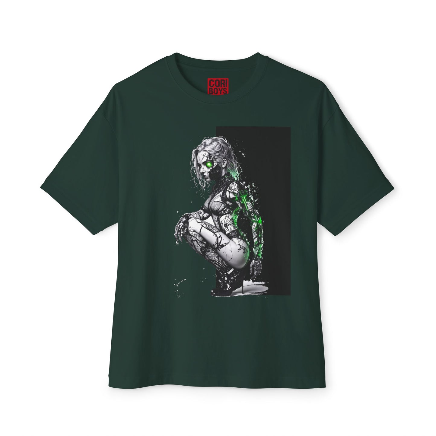 Cyberpunk-Inspired Unisex Oversized Tee, Streetwear T-Shirt, Graphic Tee for Art Lovers, Casual Wear, Unique Gift
