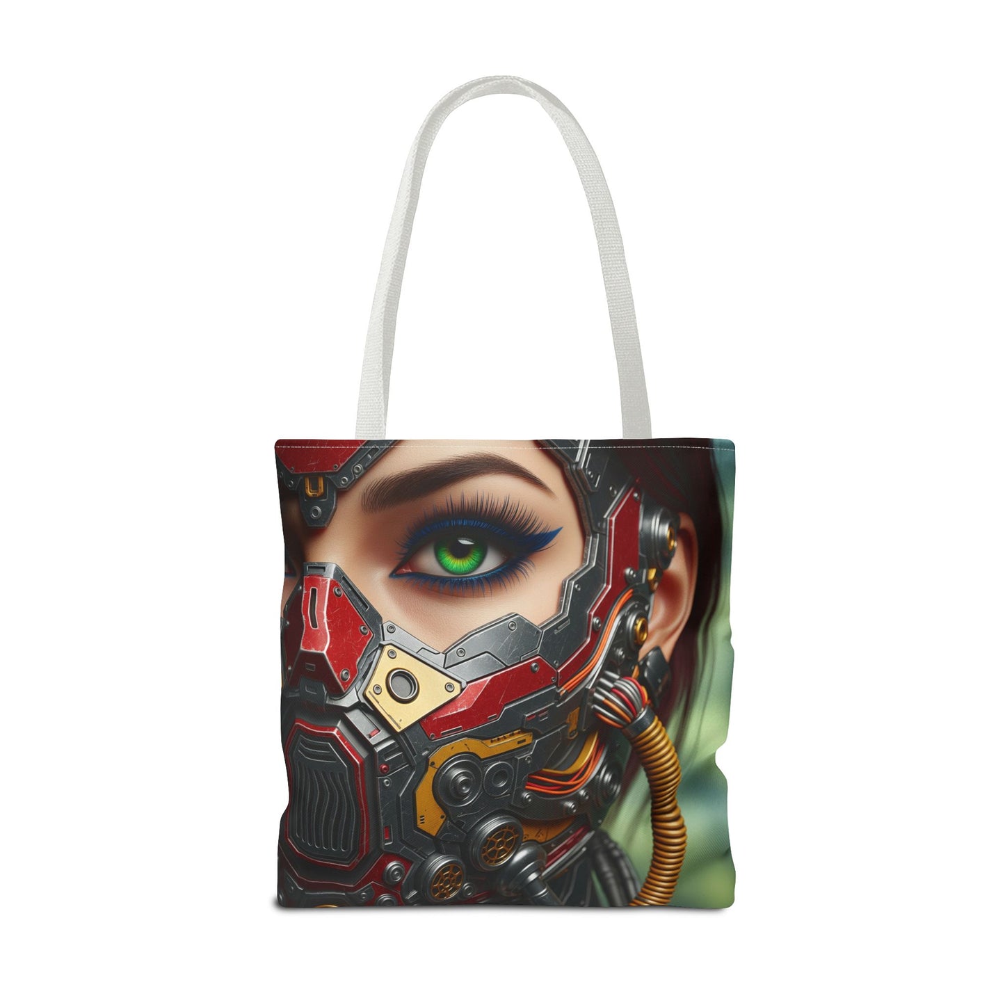 Futuristic Cybernetic Tote Bag, Eco-Friendly Shopper, Tech Enthusiast Gift, Fashionable Carryall, Sci-Fi Lovers Accessory