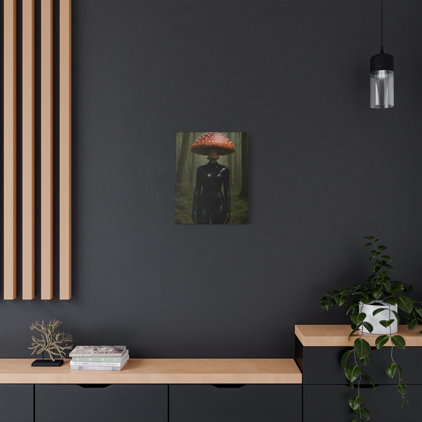 Mystical Mushroom Canvas Art Print, Fantasy Wall Decor, Unique Gift, Home Decoration, Nature Inspired Artwork