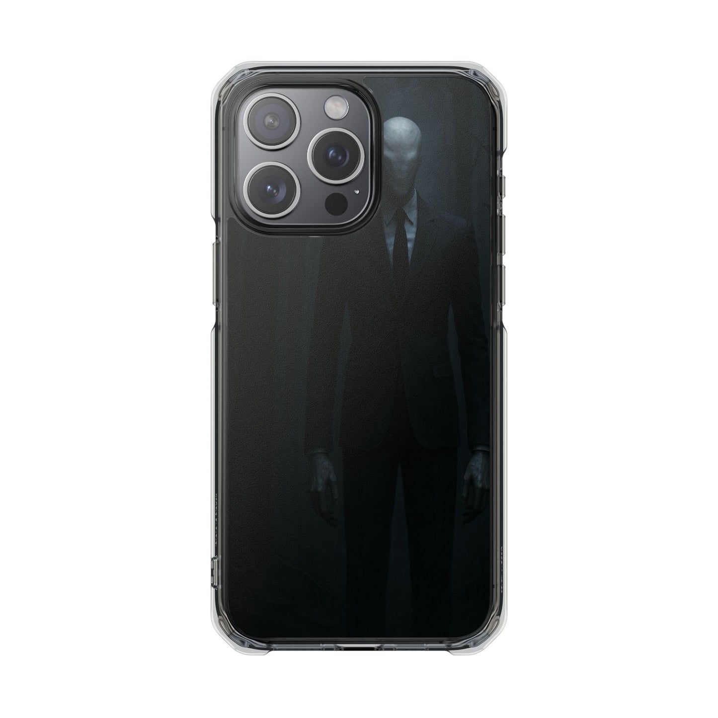 Sleek Phone Case with Minimalist Horror Design of Slenderman, Slim Protective Case, Unique Gift for Horror Lovers, Clear Impact-Resistant Case