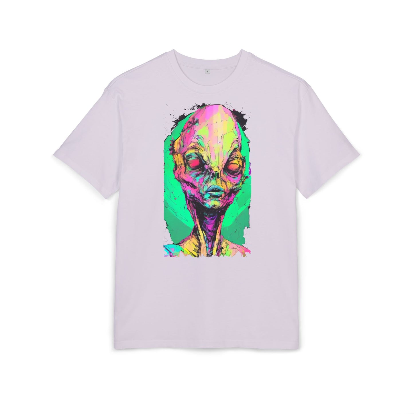 Alien Art Oversize Tee, Graphic Tee, Unisex T-Shirt, Casual Wear, Unique Gift for Sci-Fi Lovers
