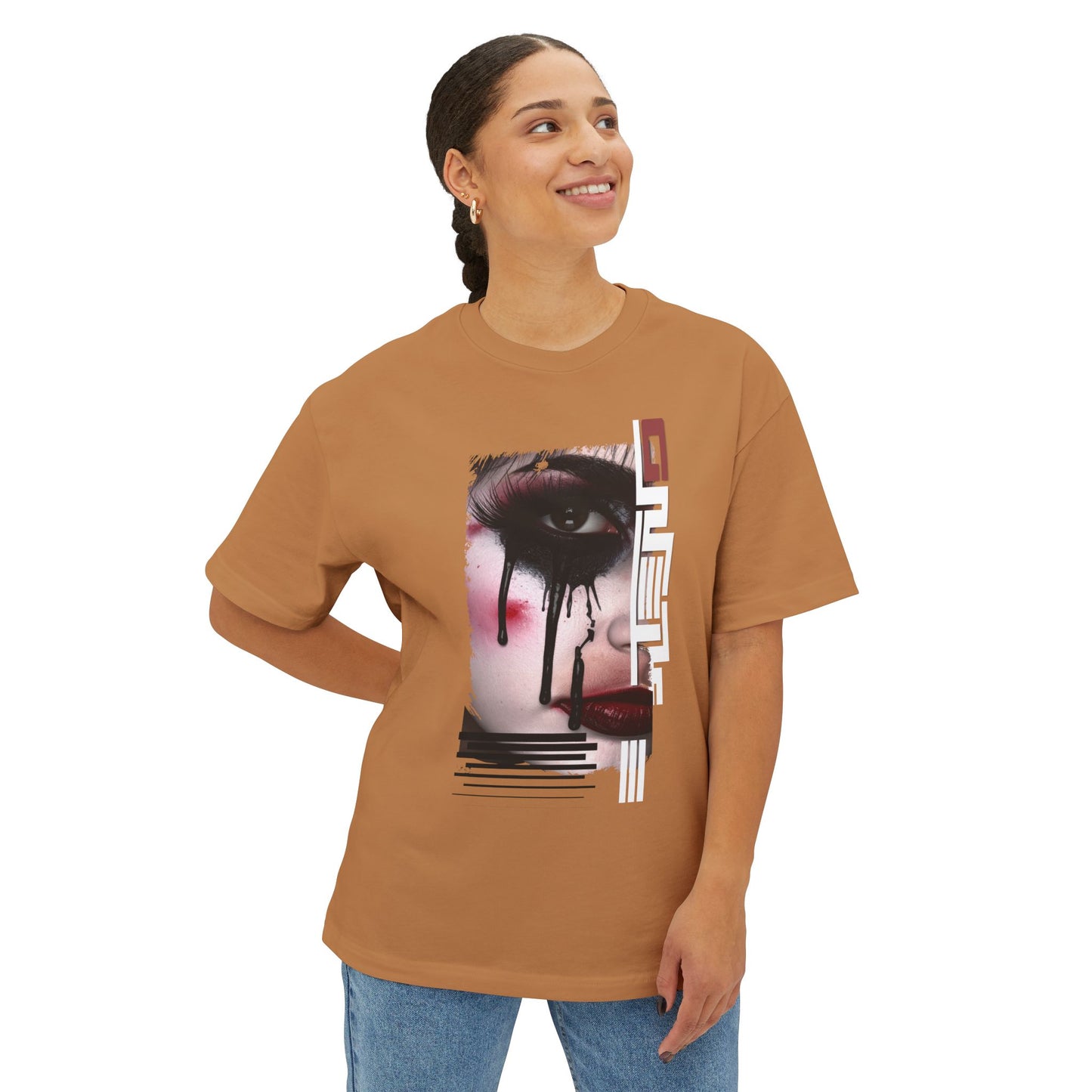 Artistic Oversized Tee - Bold Abstract Design, Streetwear, Casual Style, Unique Gift, Graphic Tee