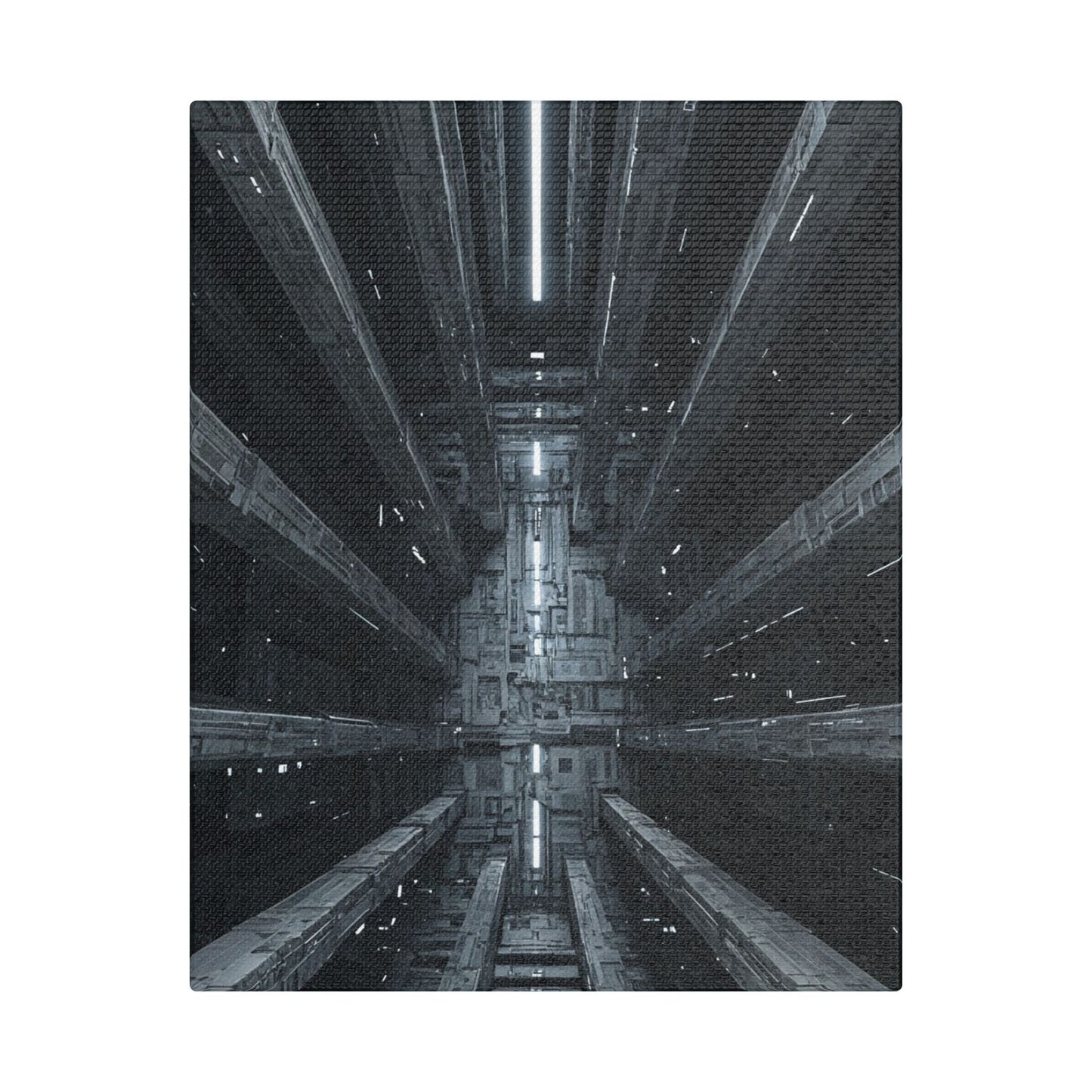 Futuristic Stretched Canvas Art, Modern Wall Decor, Sci-Fi Artwork, Perfect for Home or Office, Unique Gift Idea, Abstract Design