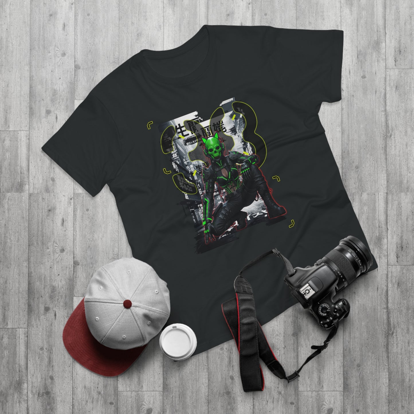 Cyberpunk Graphic Tee, Futuristic T-Shirt, Unisex Casual Wear, Unique Gift for Gamers, Trendy Streetwear, Sci-Fi Clothing