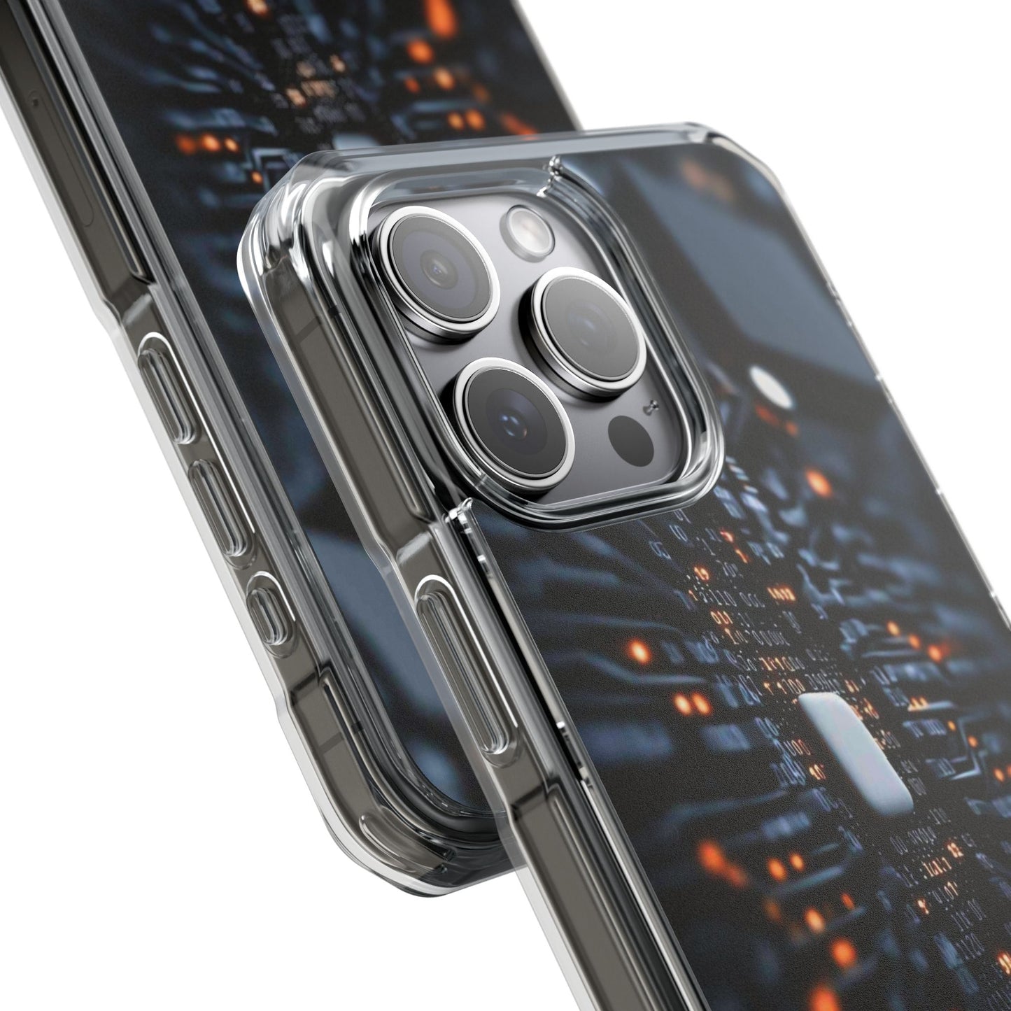 Magnetic Clear Impact Phone Case - Tech-Inspired Design, Perfect for Gadget Lovers, Birthday Gift, Tech Accessories, Durable Protection