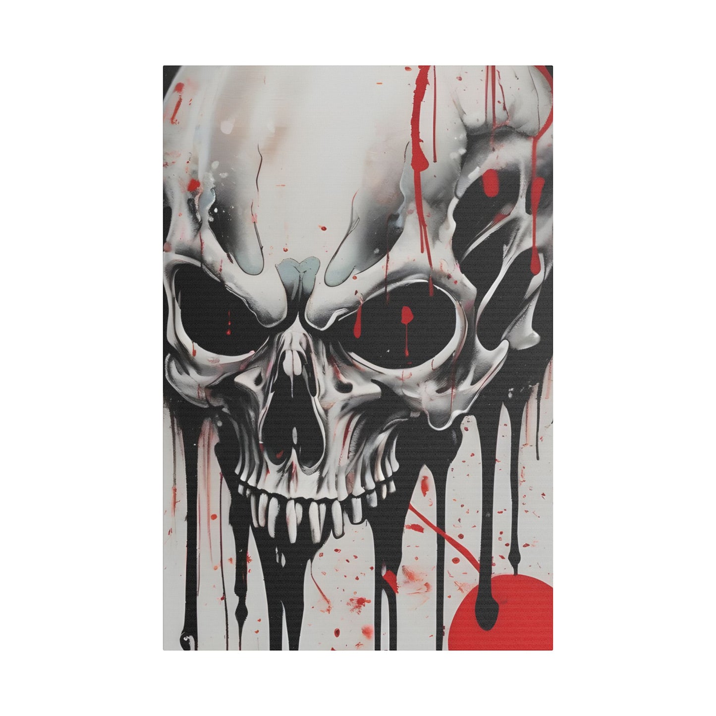 Skull Canvas Art, Edgy Wall Decor for Gothic, Halloween, and Alternative Aesthetics, Perfect for Home or Studio