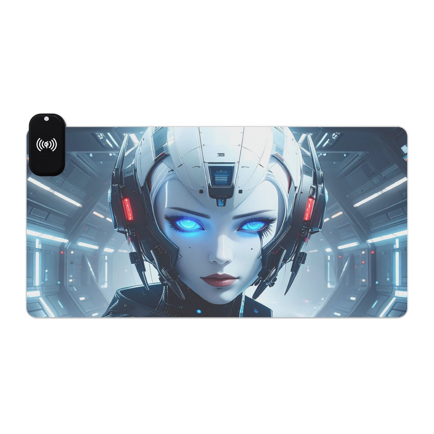 RGB LED Gaming Mouse Pad with Wireless Charging, Perfect for Gamers, Desk Accessories, Unique Gift, Tech Enthusiasts, Modern Home Office