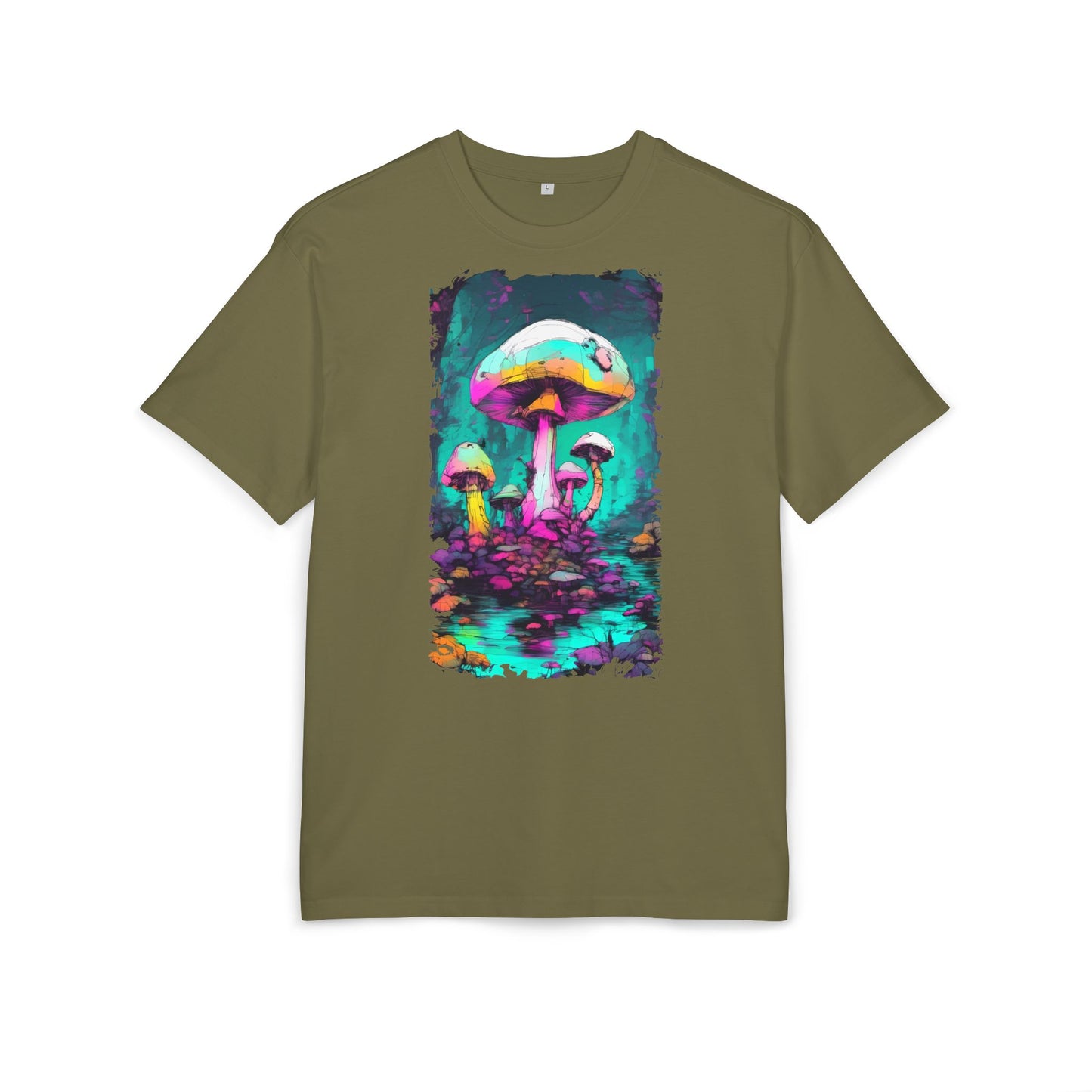 Psychedelic Mushroom Unisex Oversized Tee, Retro Graphic T-Shirt, Festival Wear, Street Style, Unique Gift for Nature Lovers