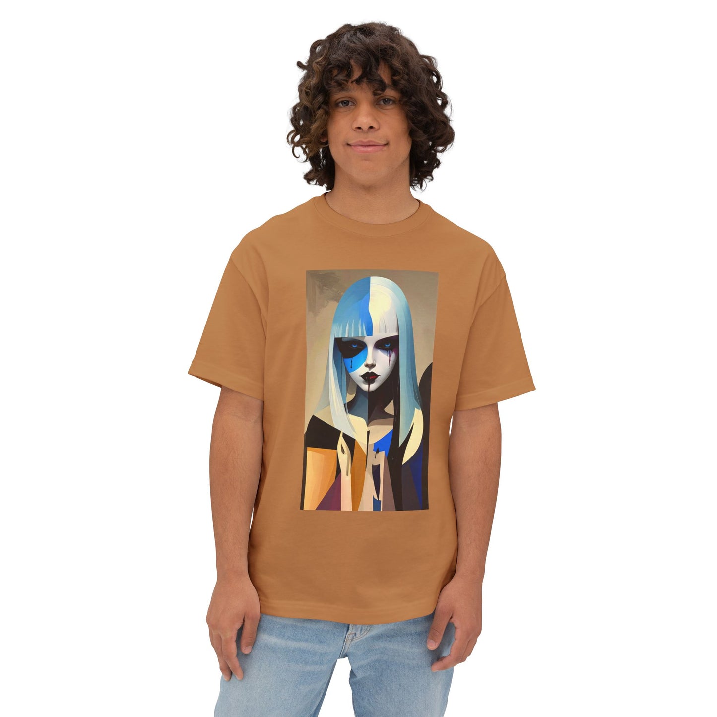 Artistic Oversized Tee, Stylish Graphic Top, Trendy Unisex Shirt, Unique Art Apparel, Casual Wear, Gift for Art Lovers