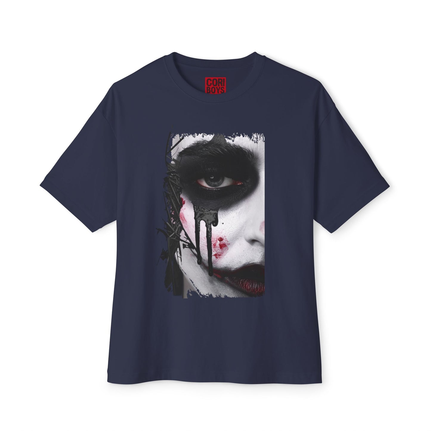Gothic Art Oversized Tee, Unisex Graphic Shirt, Dark Art Apparel, Spooky Casual Fashion, Unique Streetwear