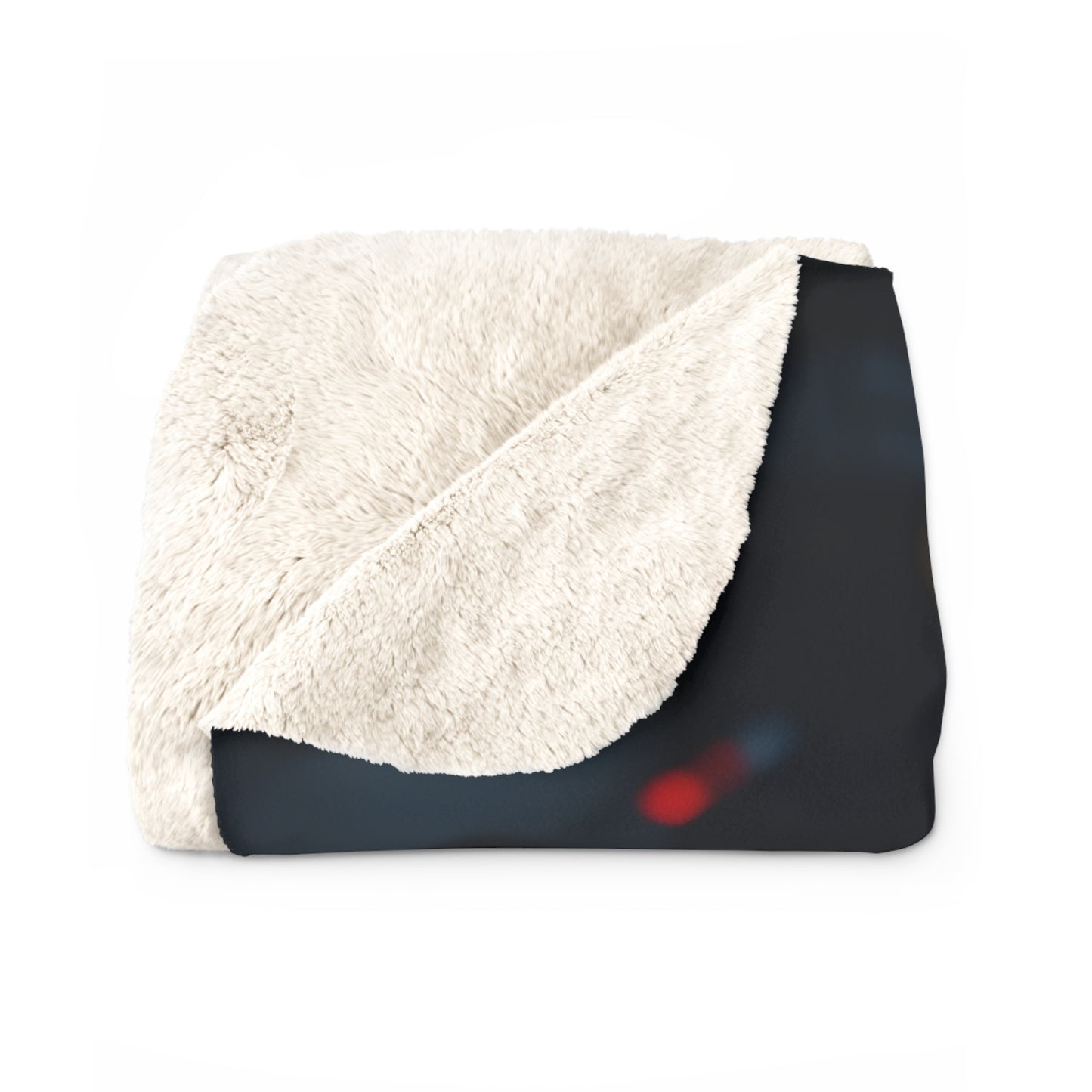 Cozy Cyberpunk Sherpa Fleece Blanket - Futuristic Design for Tech Lovers