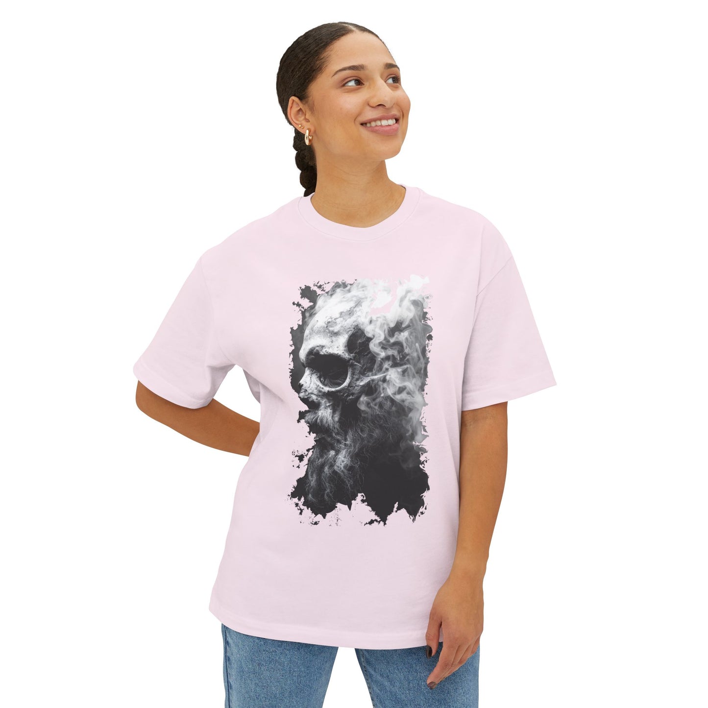 Edgy Oversized Graphic Tee | Casual Streetwear, Unisex T-Shirt, Skull Design, Gifts for Him/Her, Everyday Wear