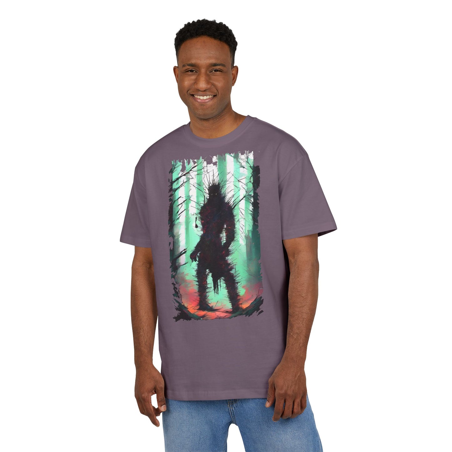 Unisex Oversized Graphic Tee with Forest Silhouette | Comfy Casual Wear, Gift for Nature Lovers, Ideal for Camping, Hiking, Everyday Style