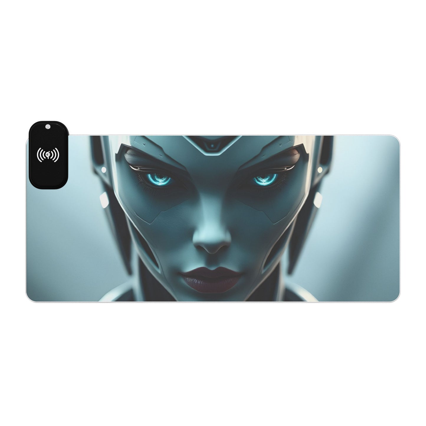 LED Gaming Mouse Pad with Wireless Charger - Futuristic Design, Gaming Decor, Gift for Gamers, Desk Accessories, Office Essentials