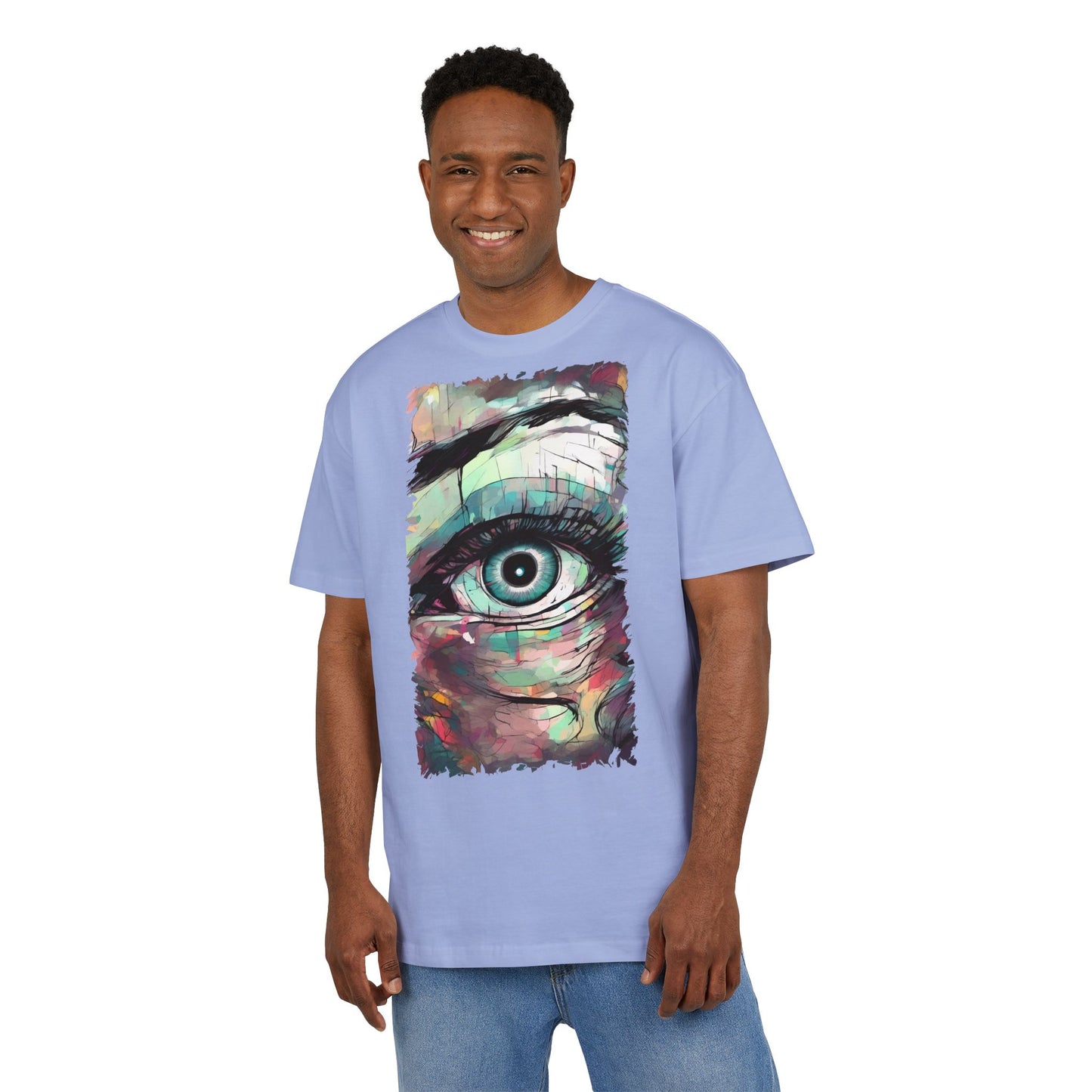 Artistic Eye Oversized Tee | Colorful Graphic T-Shirt, Unisex Shirt, Casual Fashion, Trendy Streetwear, Unique Gift Idea