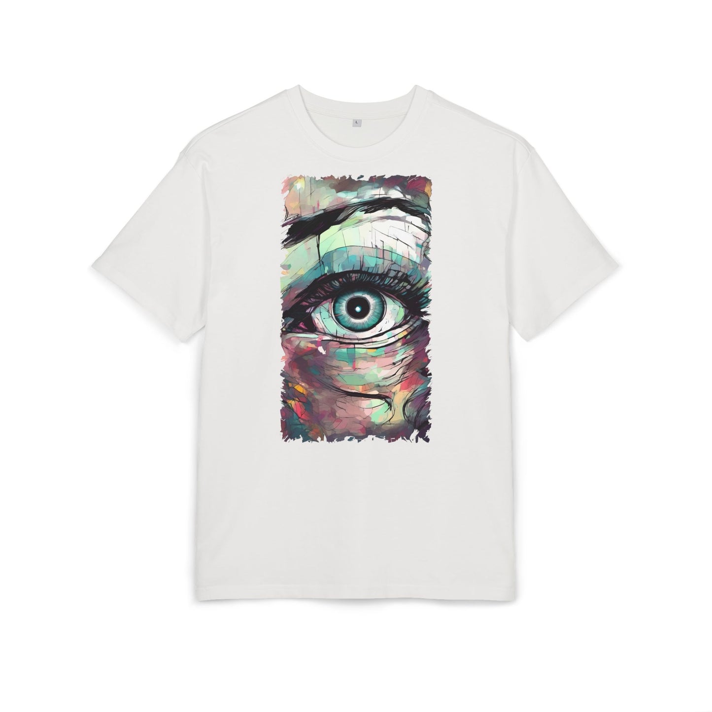 Artistic Eye Oversized Tee | Colorful Graphic T-Shirt, Unisex Shirt, Casual Fashion, Trendy Streetwear, Unique Gift Idea