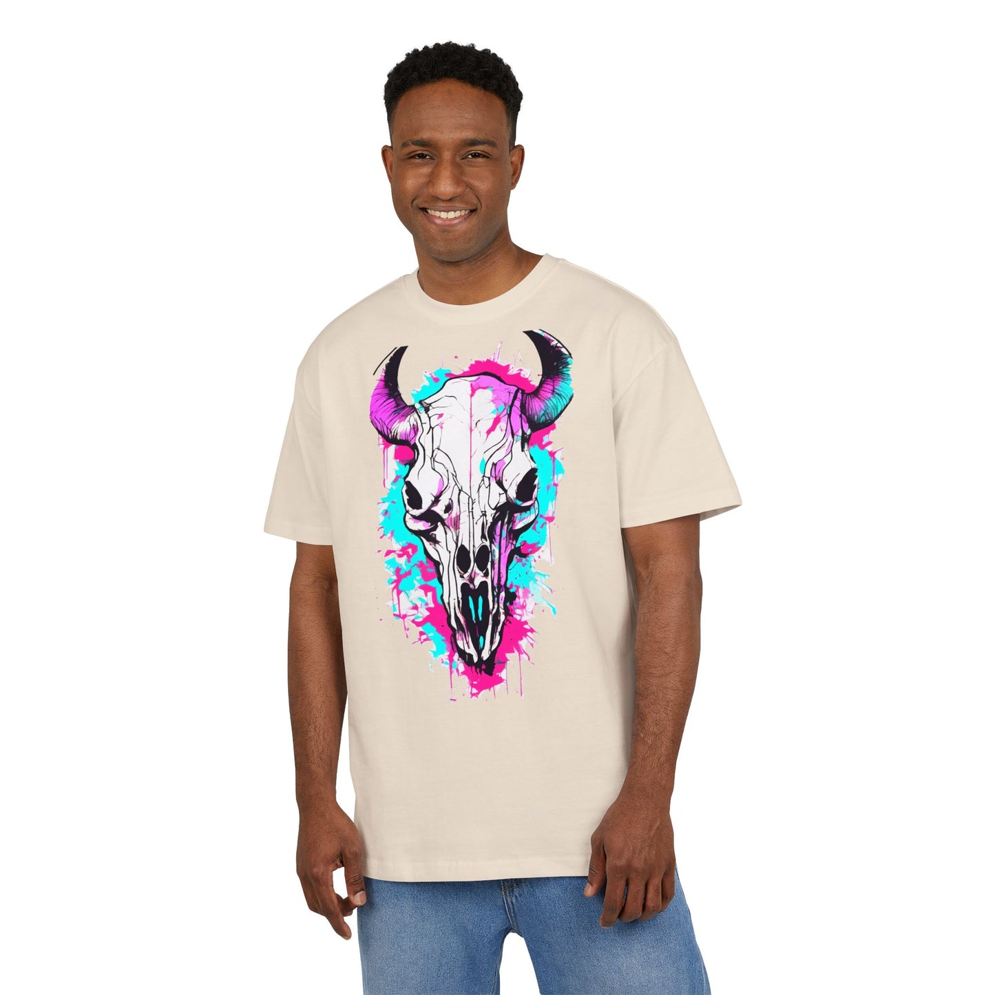 Vibrant Skull Graphic Tee for Art Lovers, Casual Wear, Unique Gift, Festival Apparel, Street Style Fashion