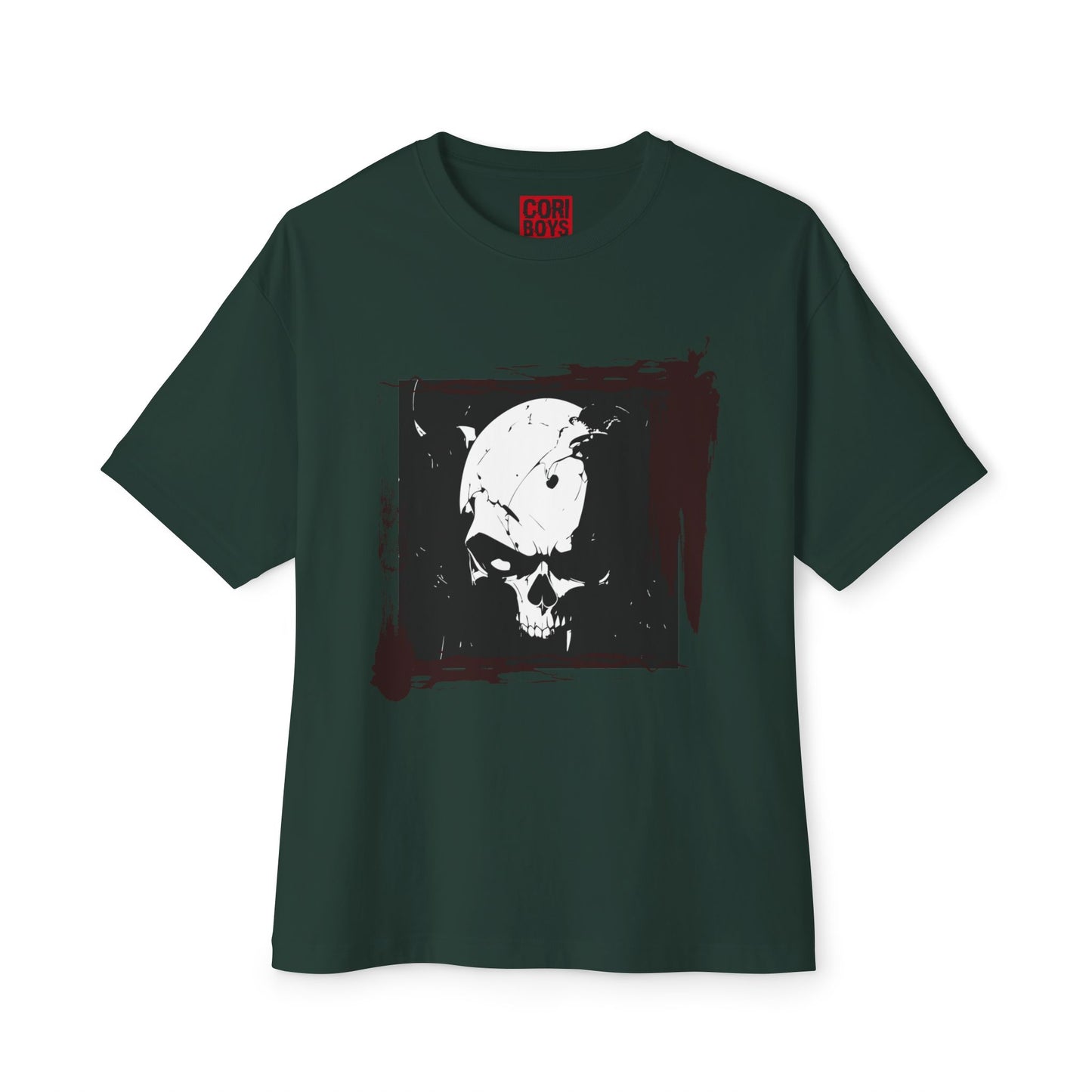 Edgy Skull Graphic Tee | Unisex Oversized Boxy Tee for Casual Wear, Halloween, Street Style, Gift for Him/Her, Unique Fashion