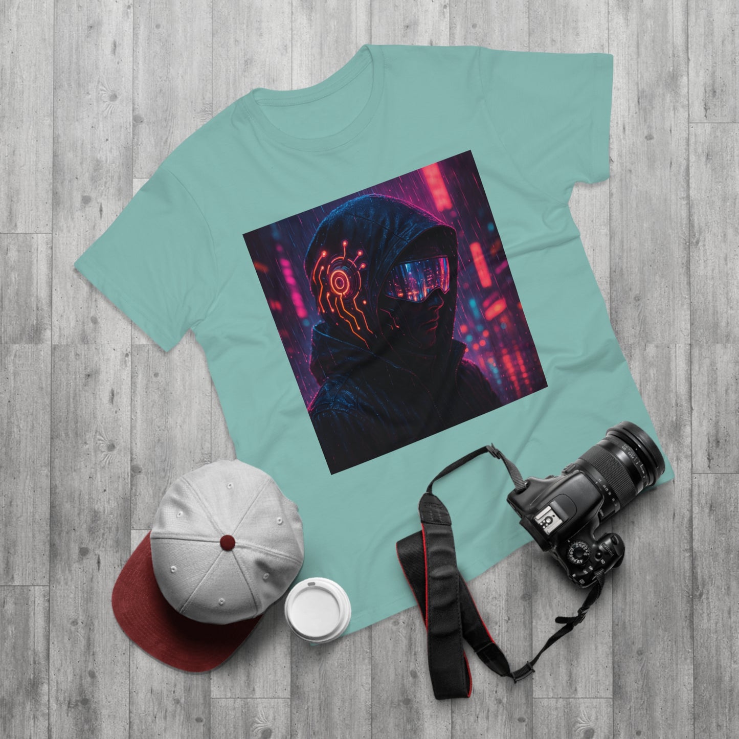 Cyberpunk Graphic Tee for Men & Women, Futuristic Streetwear, Perfect Gift for Gamers, Casual Wear for Tech Enthusiasts, Urban Style T-Shirt