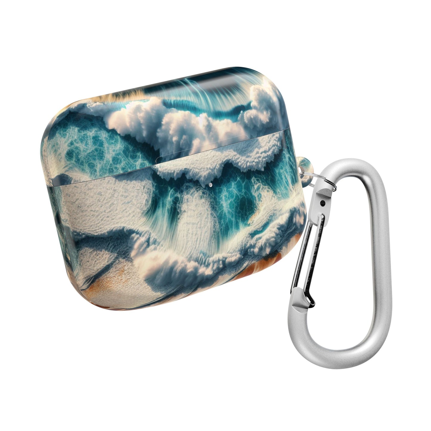 Ocean Wave AirPod Case - Waterproof Protection, Trendy Accessories for Summer, Beach Lover Gift, Cute Tech Cover, Tropical Aesthetic