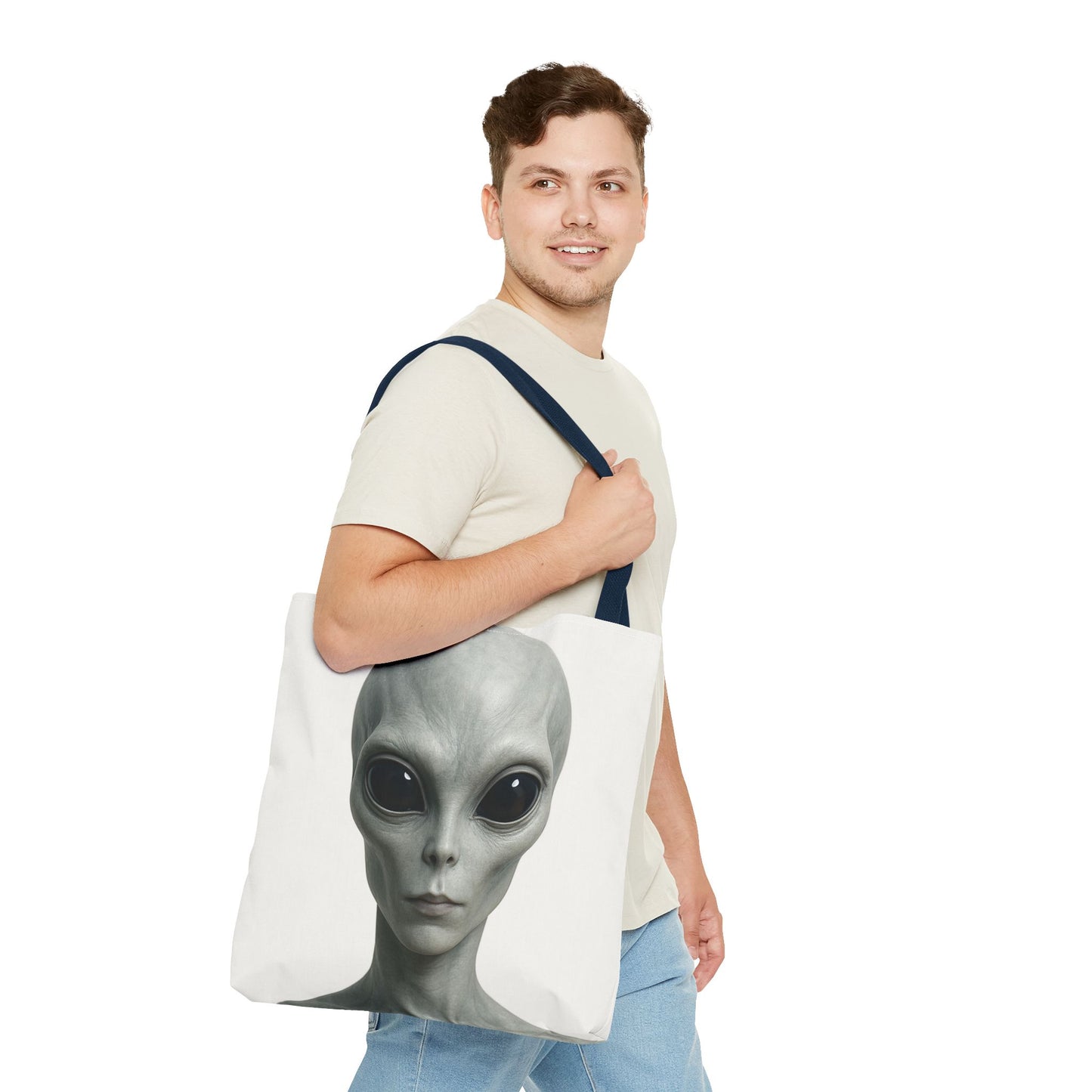 Alien Tote Bag | Intergalactic Style, Eco-Friendly Reusable Bag, Quirky Gift, Space Enthusiast Accessory, Unique Shopping Tote