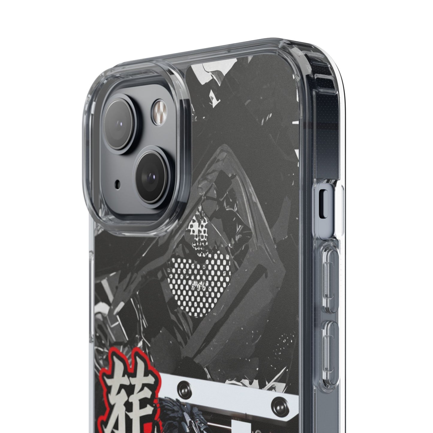 Clear Phone Case with Stylish Graphic Design for Tech Enthusiasts