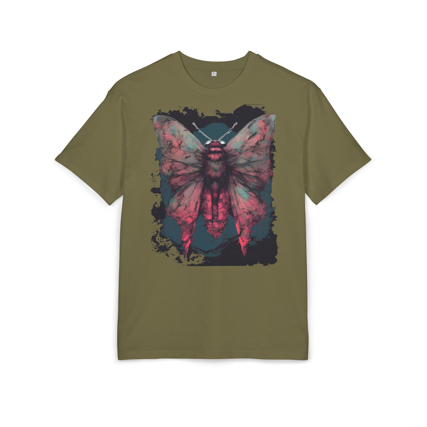 Aesthetic Moth Graphic Oversize Tee, Casual Style Shirt, Unique Gift, Eco-Print Tee, Art Lover Fashion, Nature-Inspired Top