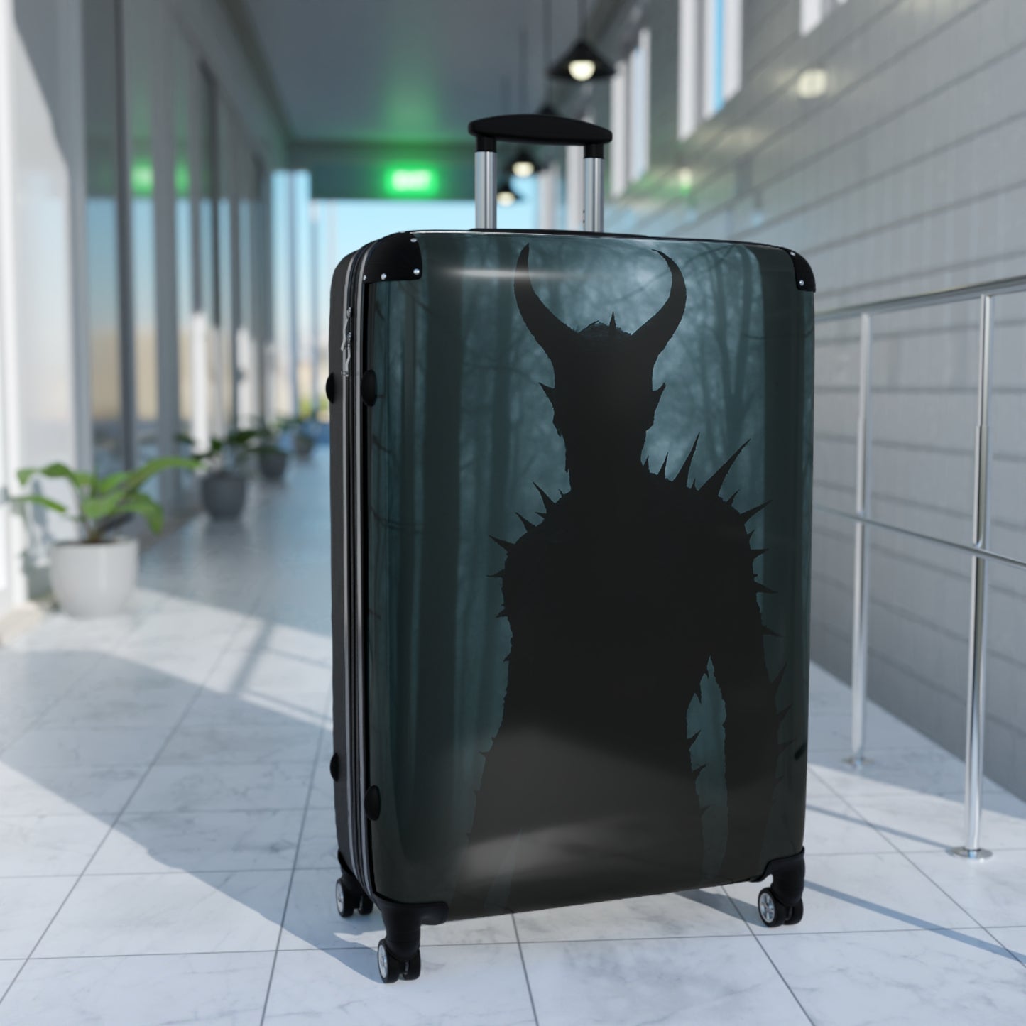 Horror-Themed Suitcase for Adventurers, Travel Luggage, Spooky Travel Accessory, Unique Gift for Travelers, Halloween Suitcase