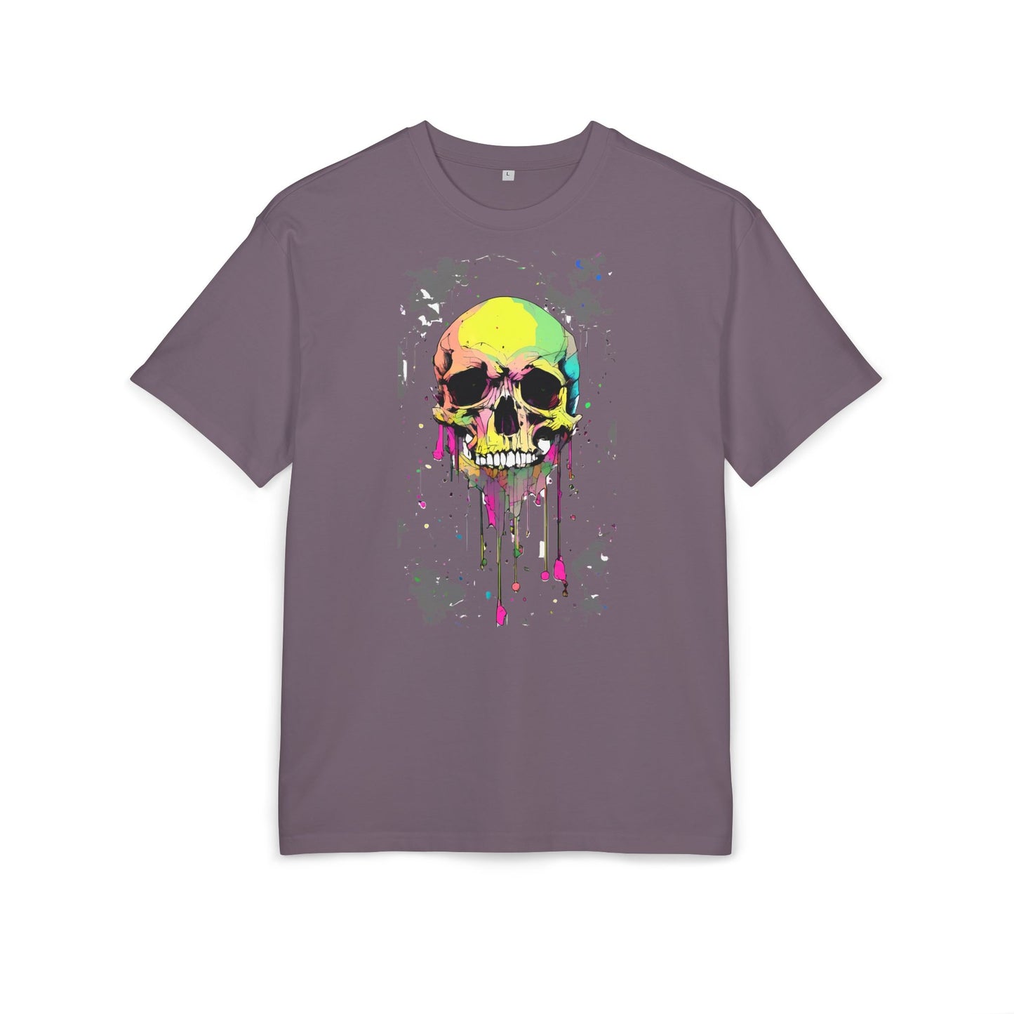 Colorful Skull Oversized Tee - Edgy Graphic Shirt for Casual Wear, Street Style, Gifts, etc.